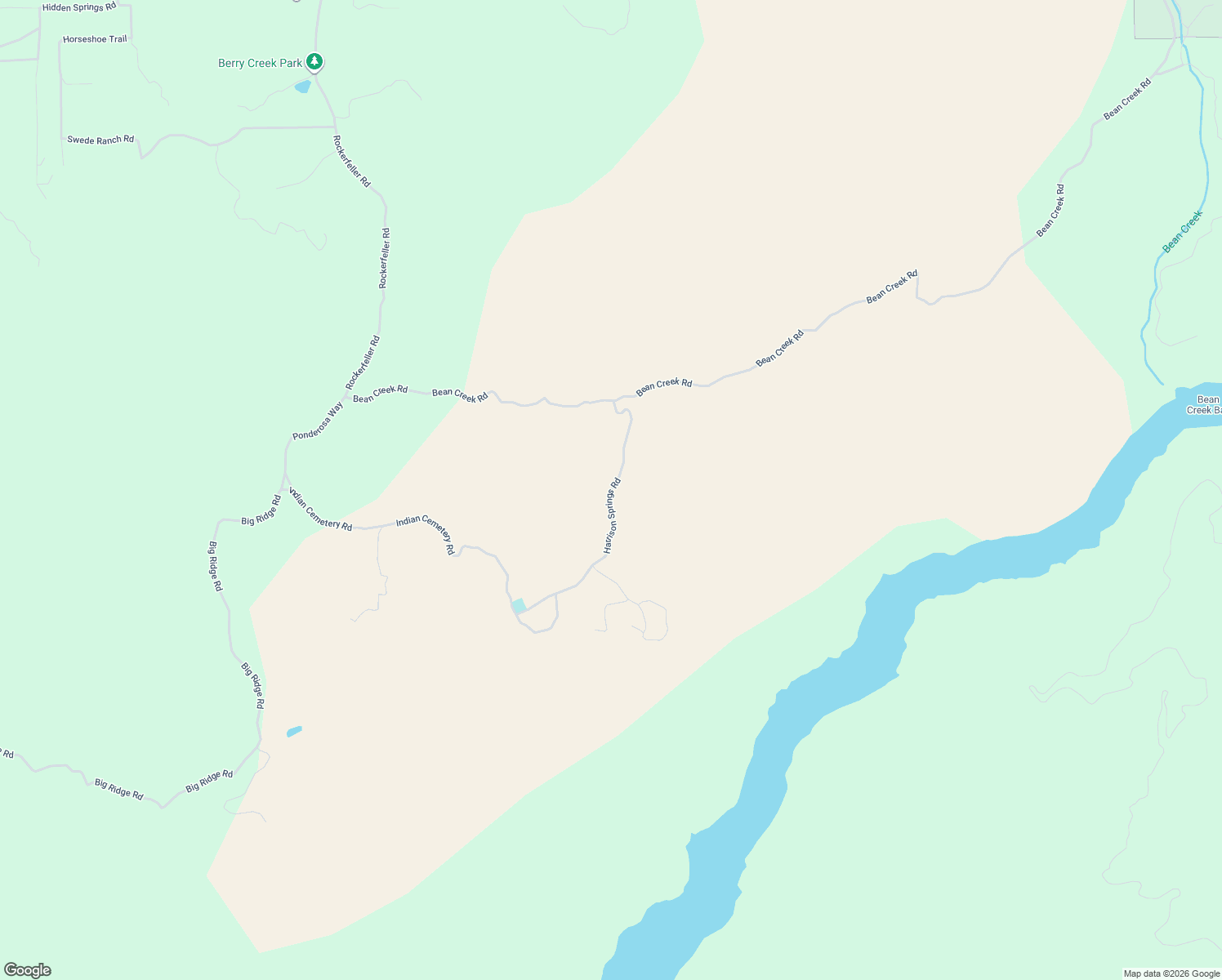 map of restaurants, bars, coffee shops, grocery stores, and more near 121 Harrison Springs Road in Berry Creek