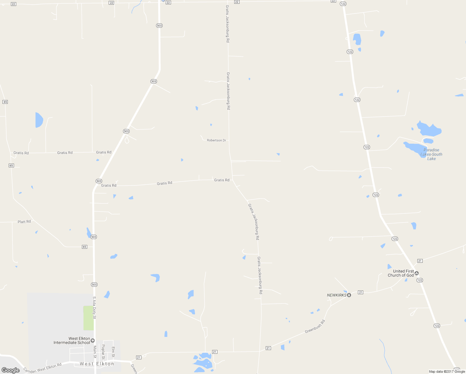 map of restaurants, bars, coffee shops, grocery stores, and more near 9203 Gratis Jacksonburg Road in Somerville