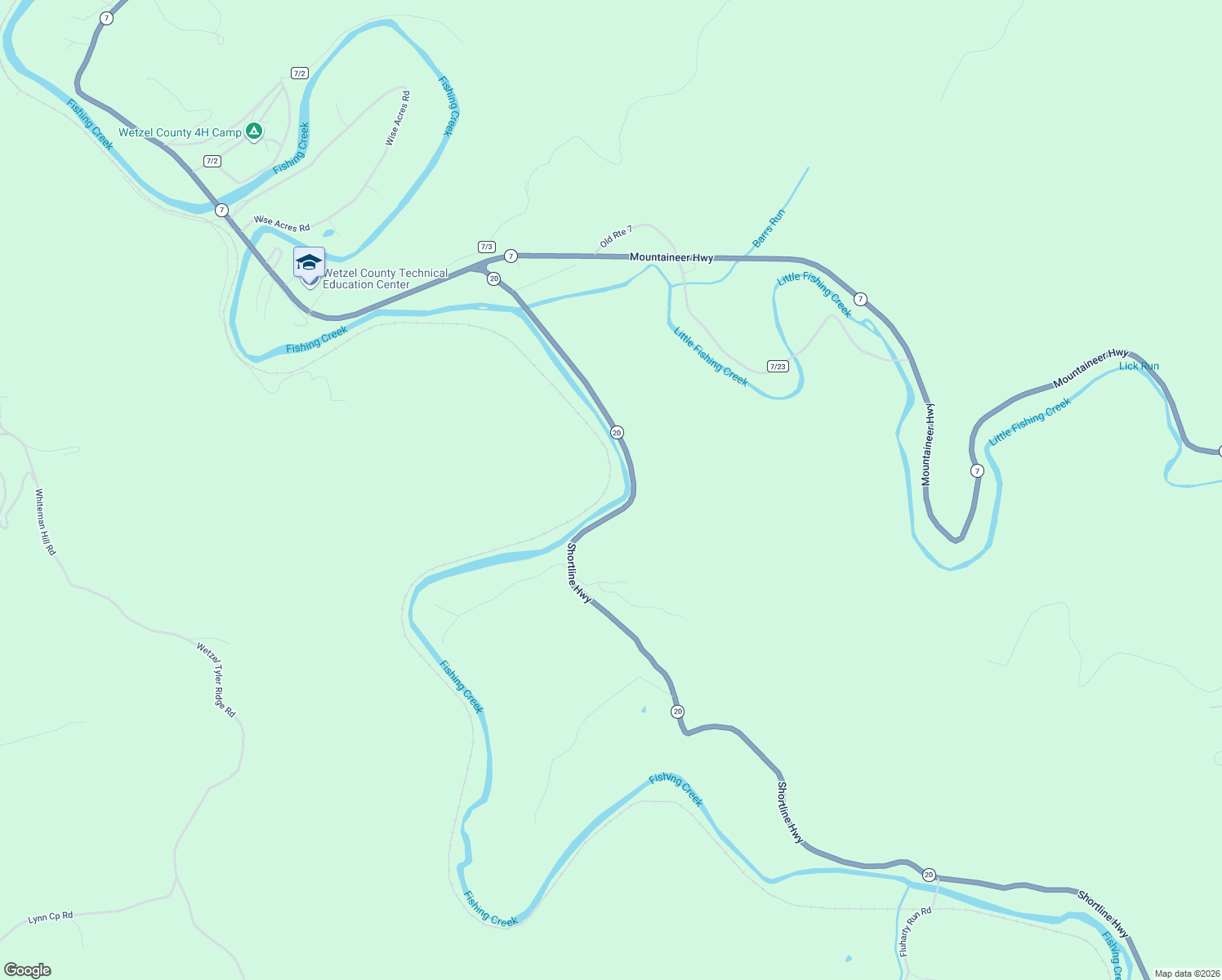 map of restaurants, bars, coffee shops, grocery stores, and more near 840 State Highway 20 in New Martinsville