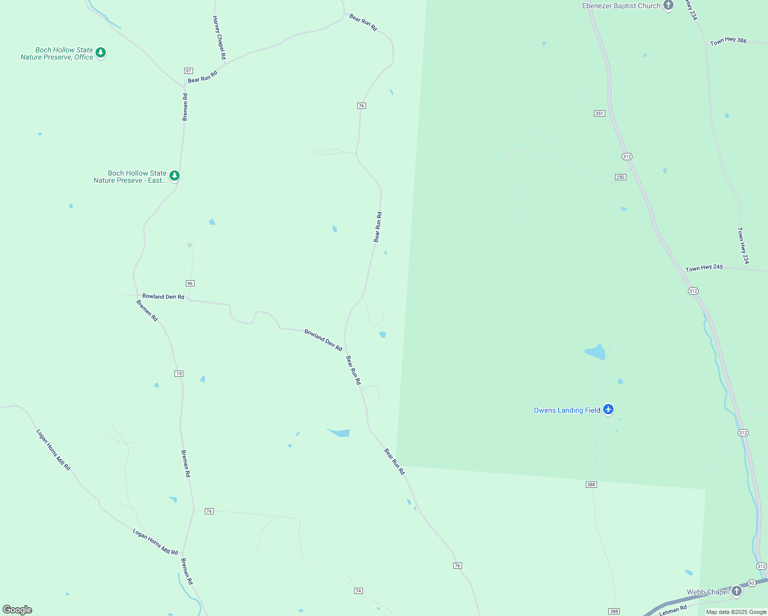 map of restaurants, bars, coffee shops, grocery stores, and more near 8224 Bear Run Road in Logan