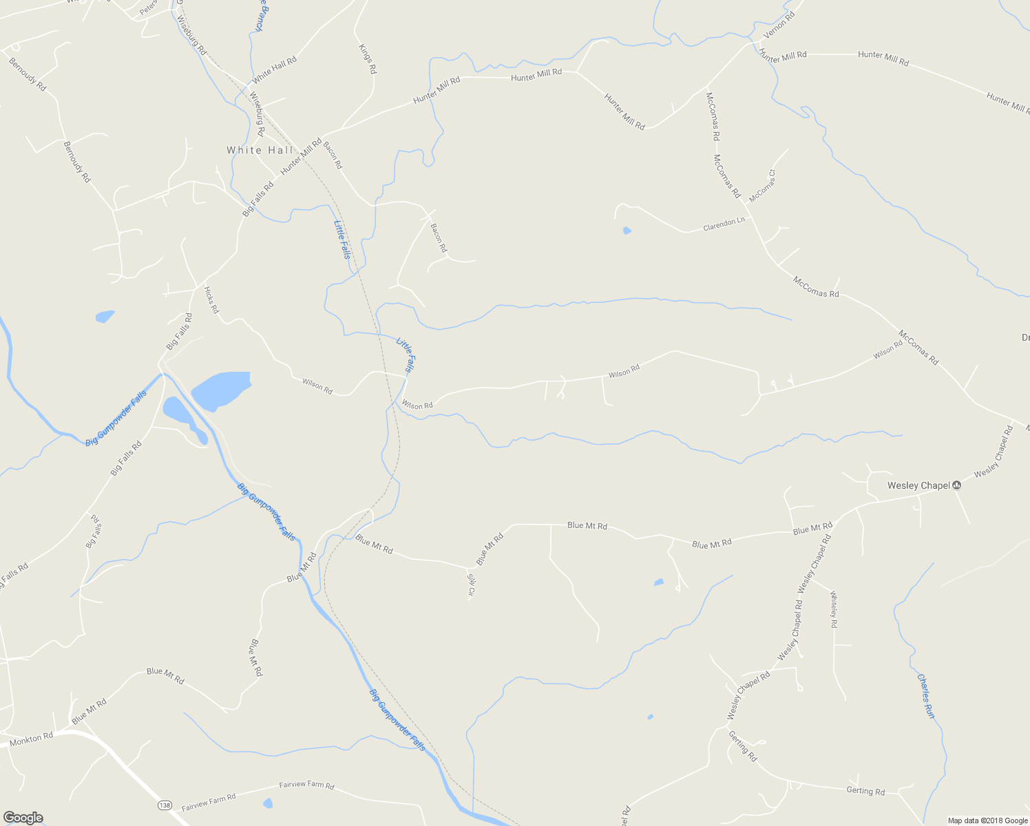 map of restaurants, bars, coffee shops, grocery stores, and more near 1805 Wilson Road in White Hall