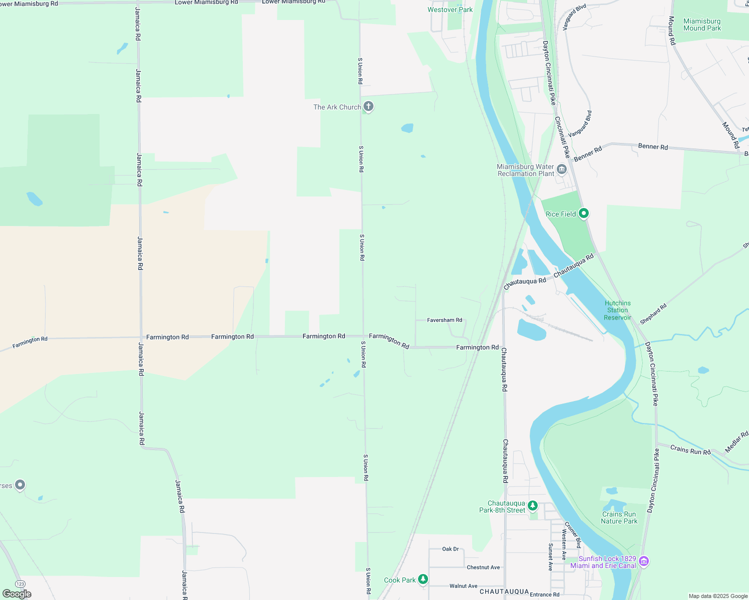 map of restaurants, bars, coffee shops, grocery stores, and more near 9360 South Union Road in Miamisburg