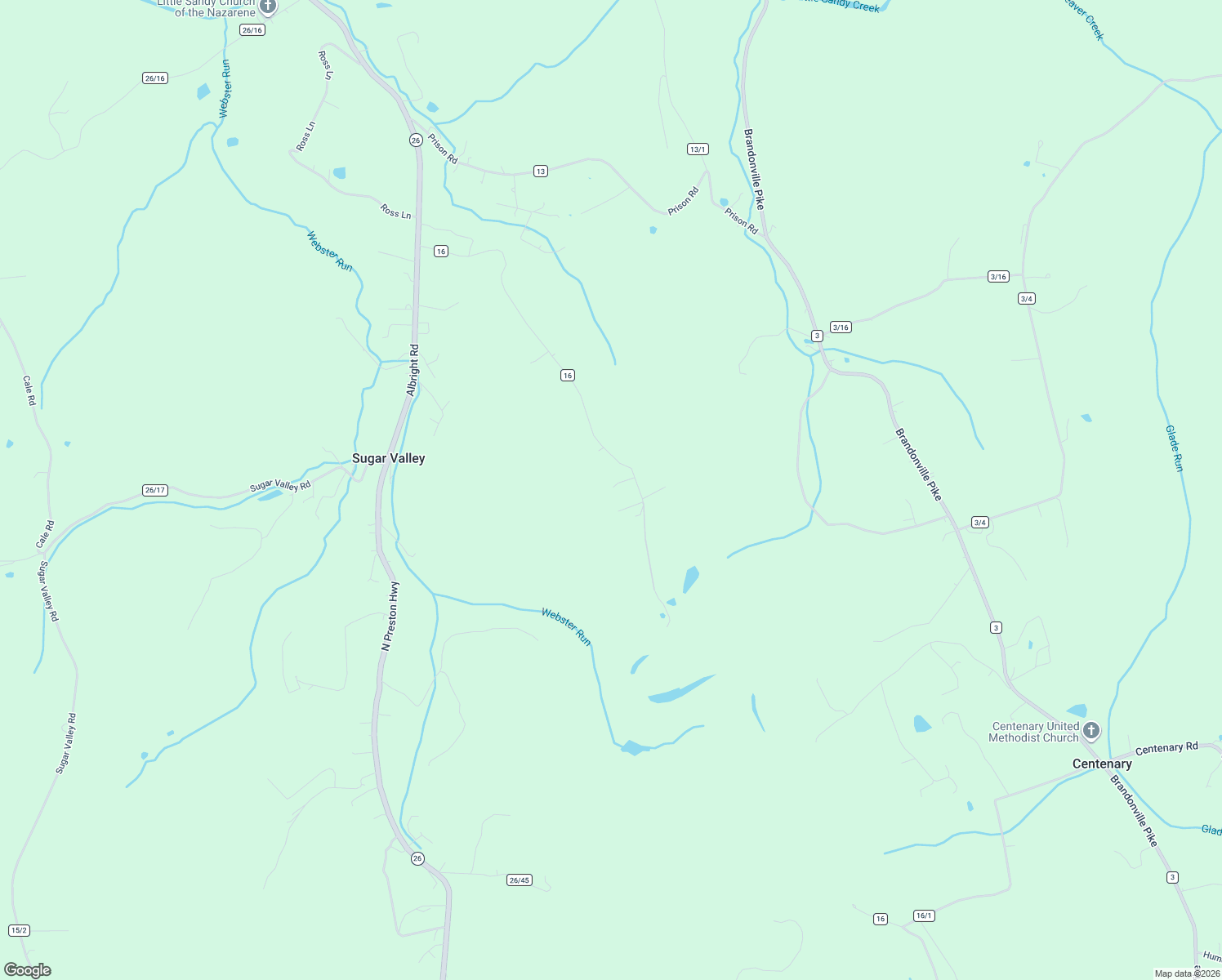 map of restaurants, bars, coffee shops, grocery stores, and more near 1010 Furfin Road in Bruceton Mills