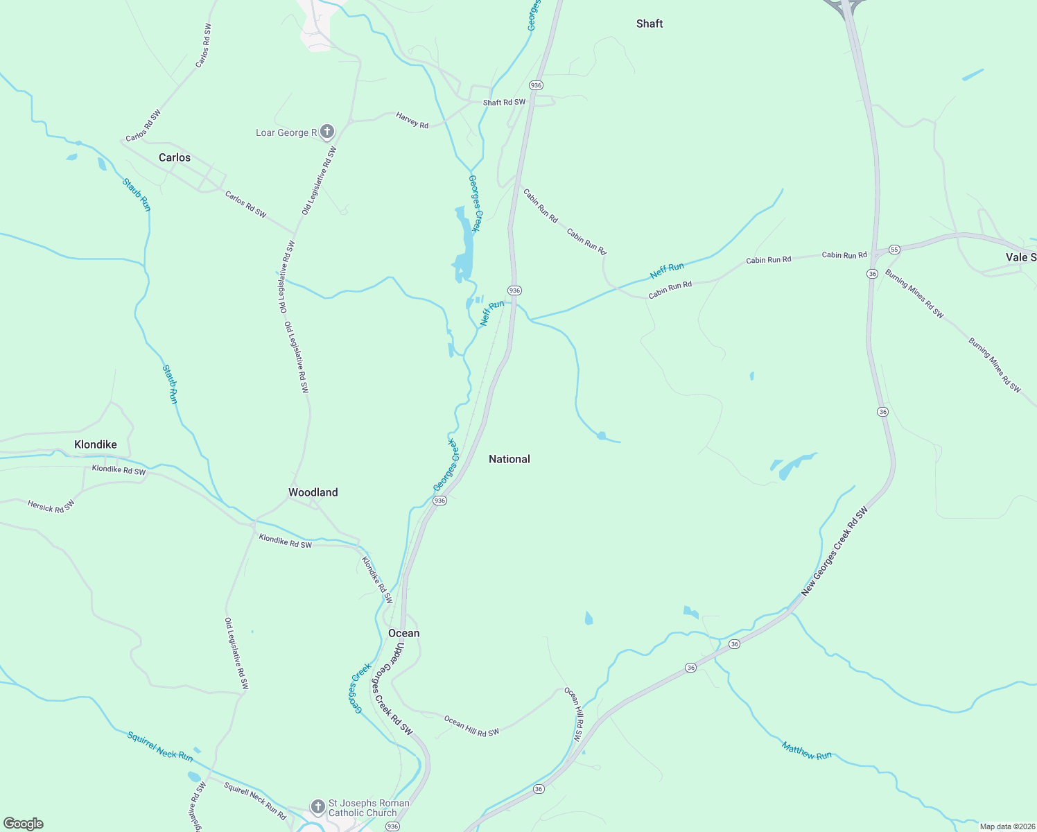 map of restaurants, bars, coffee shops, grocery stores, and more near 19200 Millers Kaefer Hill Southwest in Frostburg