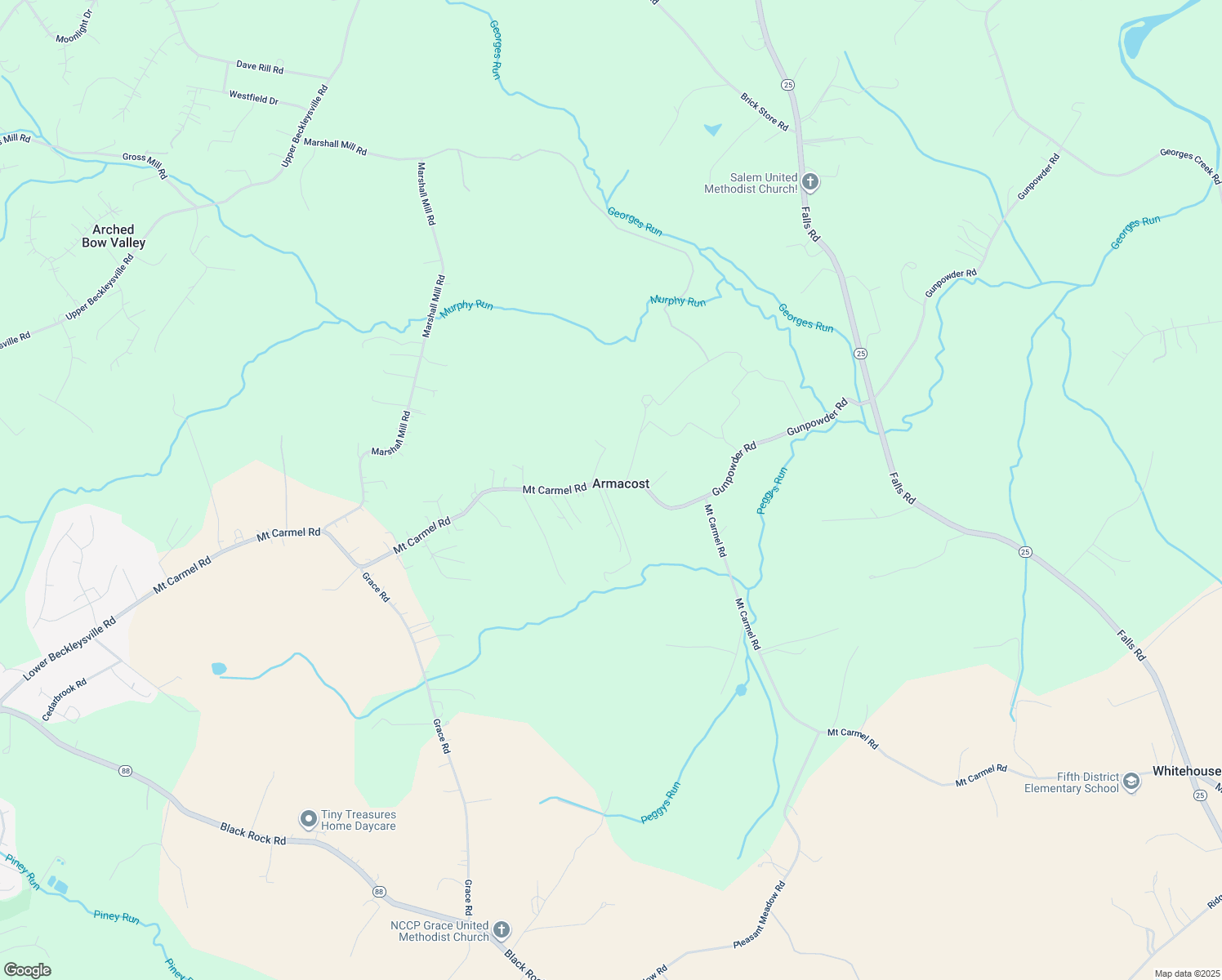 map of restaurants, bars, coffee shops, grocery stores, and more near 4505 Mount Carmel Road in Hampstead