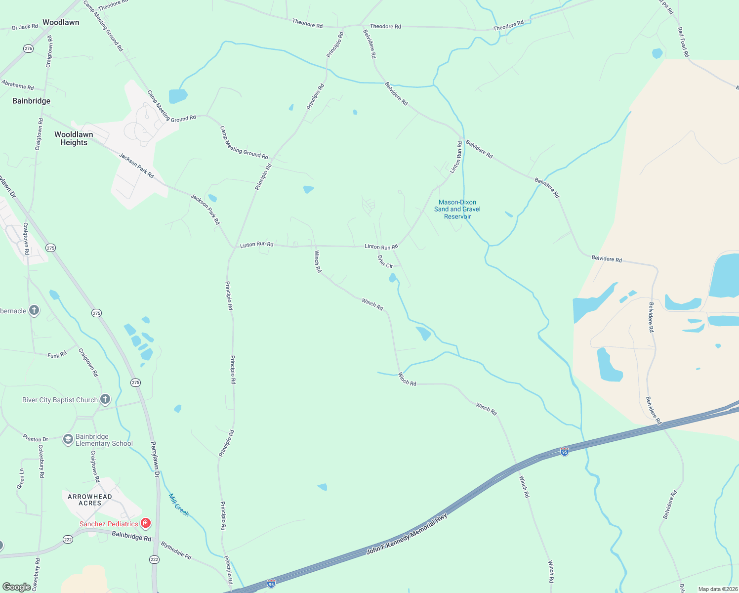 map of restaurants, bars, coffee shops, grocery stores, and more near 1244 Winch Road in Port Deposit