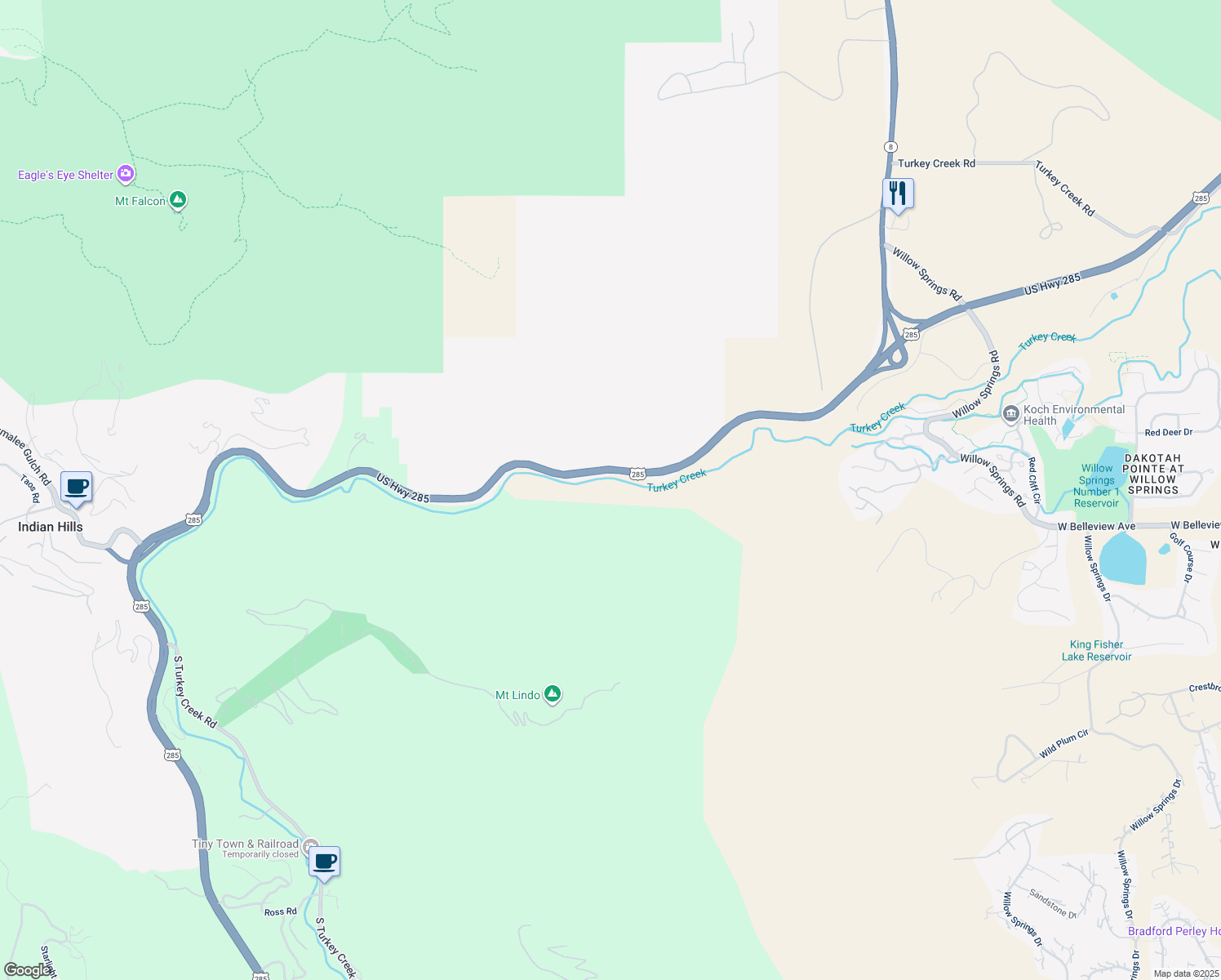 map of restaurants, bars, coffee shops, grocery stores, and more near in Morrison