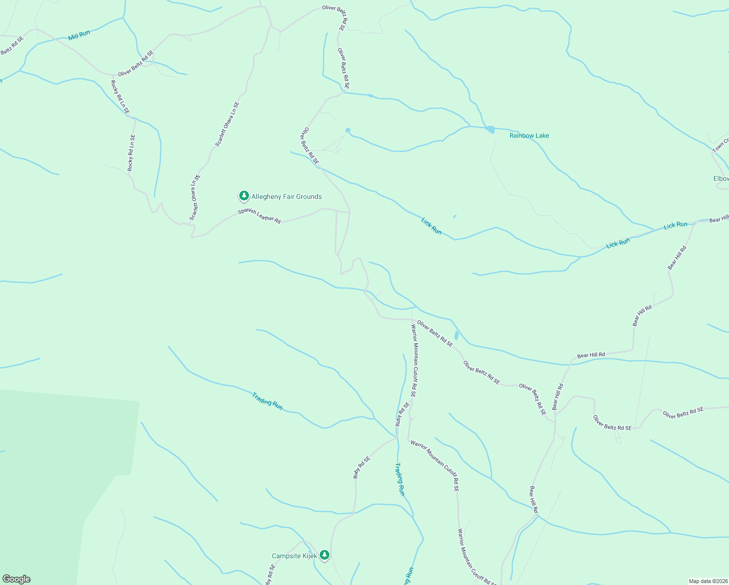 map of restaurants, bars, coffee shops, grocery stores, and more near 19963 Oliver Beltz Road Southeast in Oldtown