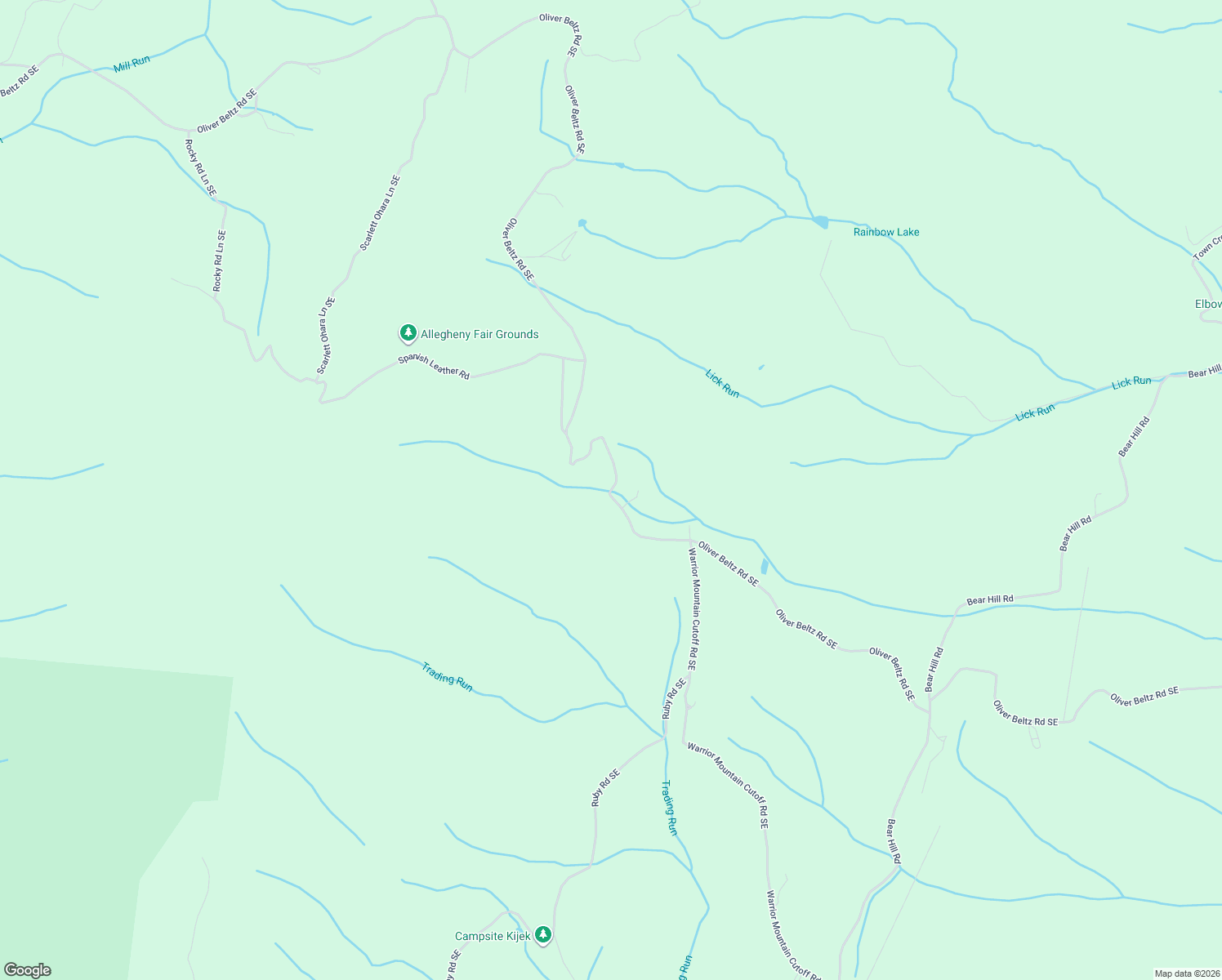 map of restaurants, bars, coffee shops, grocery stores, and more near 19959-19963 Oliver Beltz Road Southeast in Oldtown