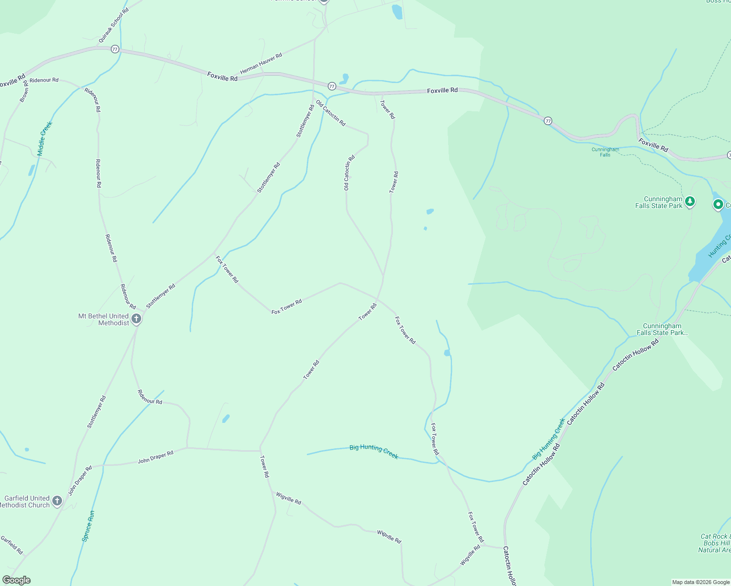 map of restaurants, bars, coffee shops, grocery stores, and more near 4940 Fox Tower Road in Smithsburg