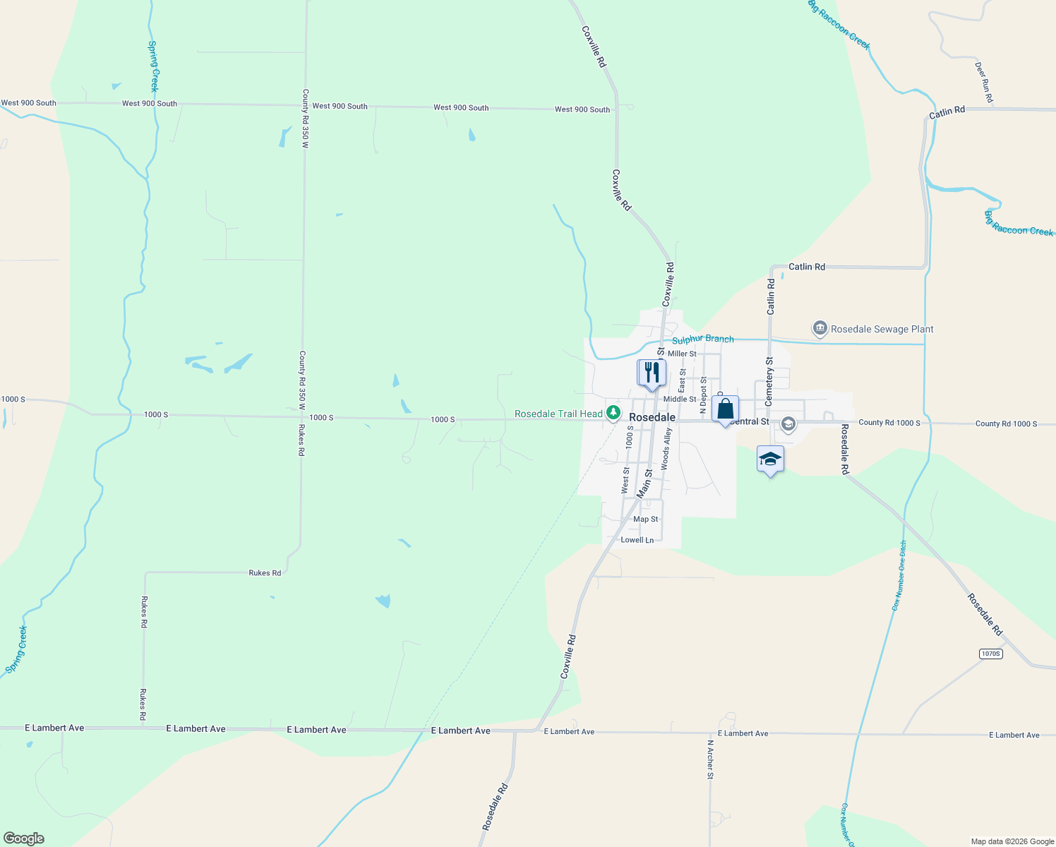 map of restaurants, bars, coffee shops, grocery stores, and more near 2763 West 1000 South in Rosedale