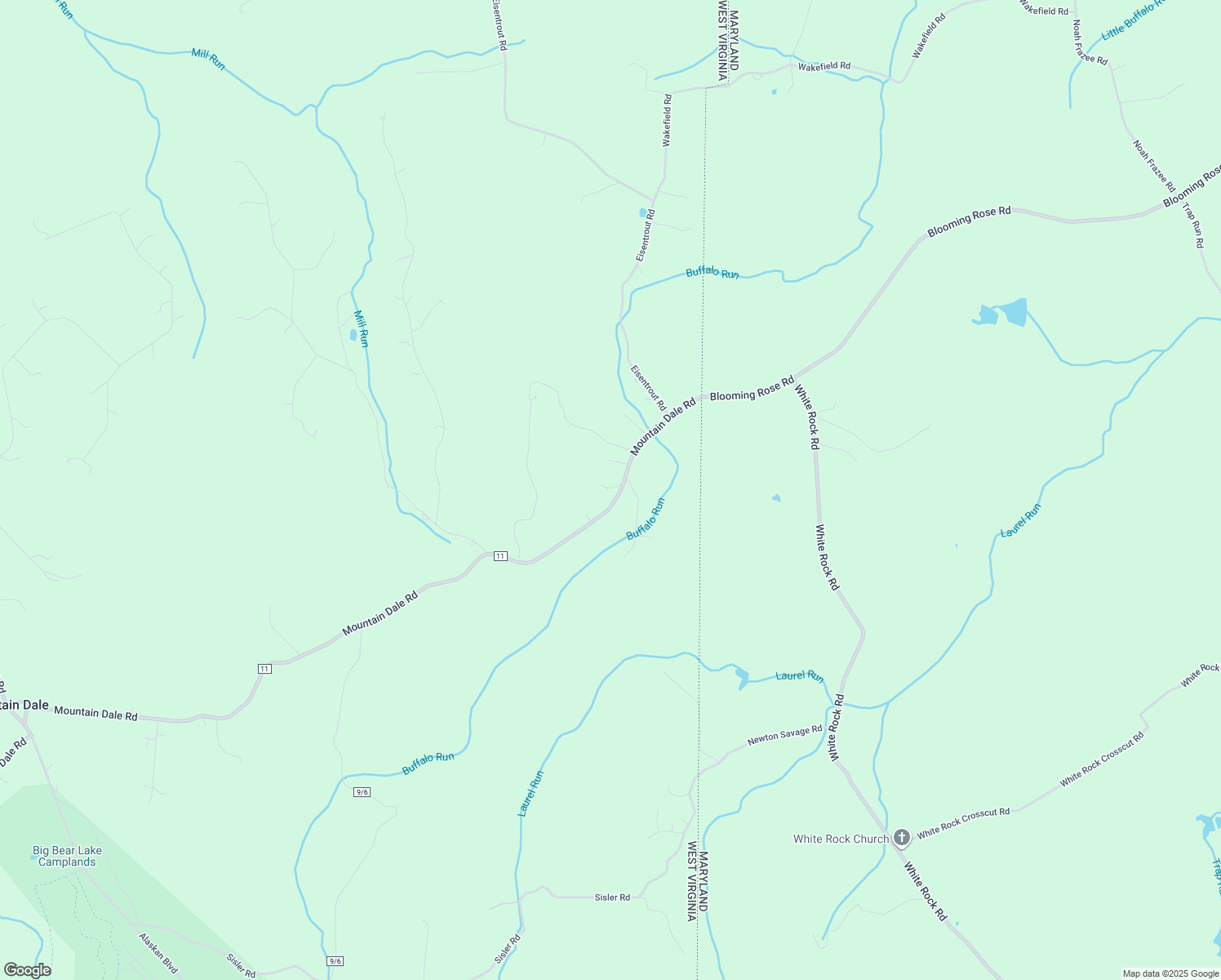 map of restaurants, bars, coffee shops, grocery stores, and more near 2007 Mountain Dale Road in Bruceton Mills