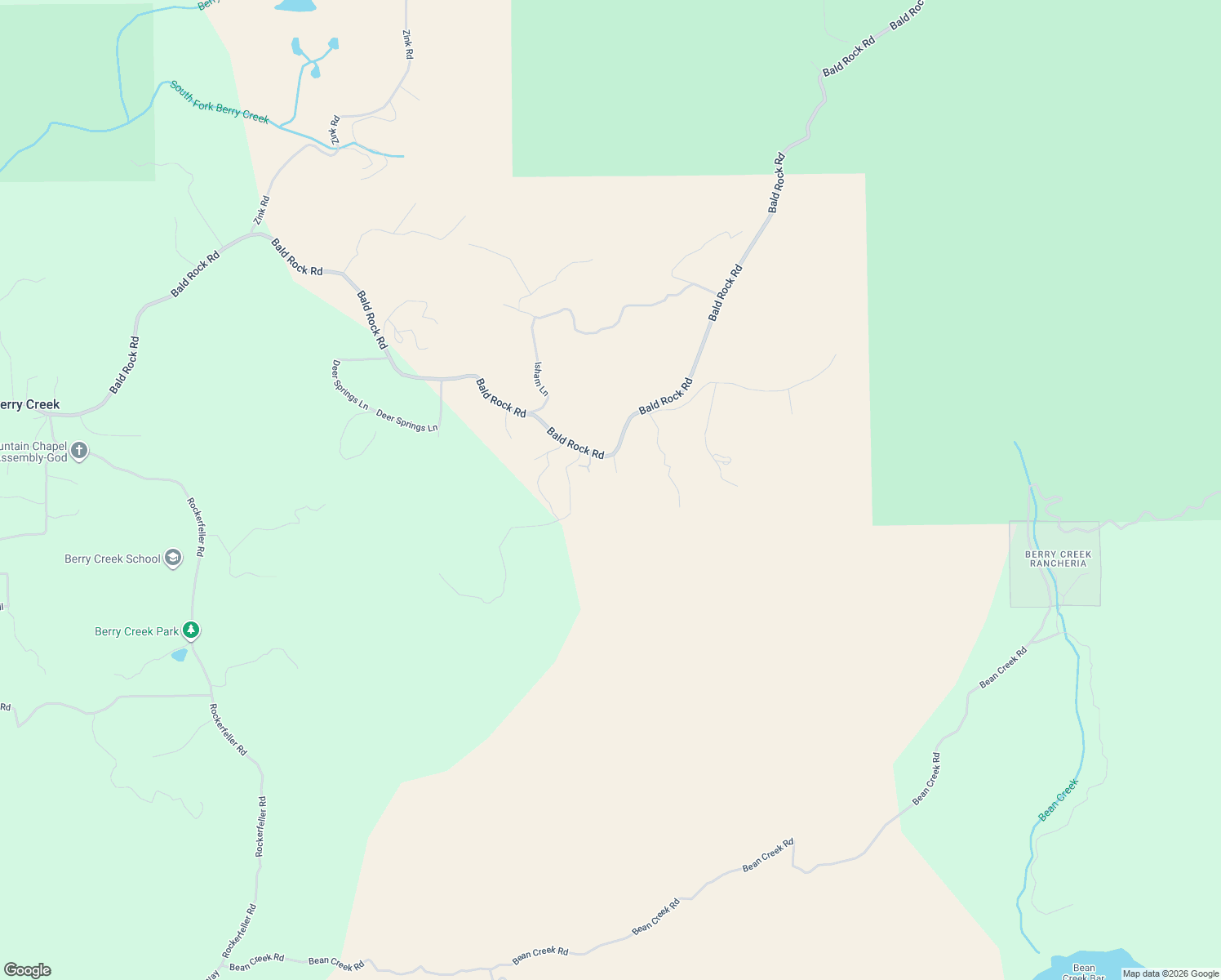 map of restaurants, bars, coffee shops, grocery stores, and more near 0 4 M Court in Berry Creek