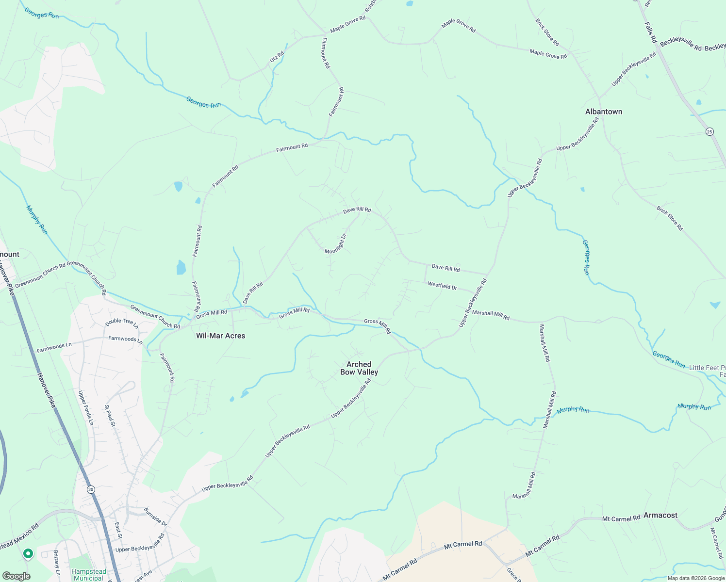 map of restaurants, bars, coffee shops, grocery stores, and more near 4710 Gold Finch Drive in Hampstead