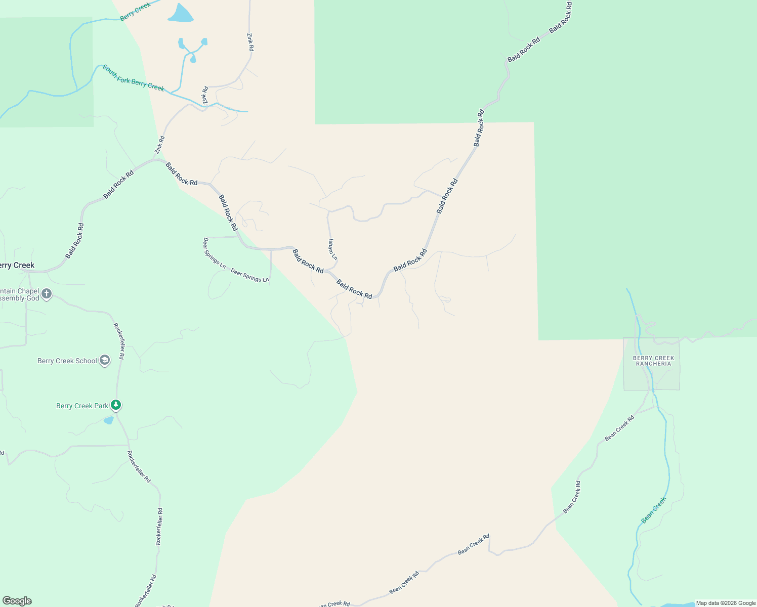 map of restaurants, bars, coffee shops, grocery stores, and more near 0 4 M Court in Berry Creek