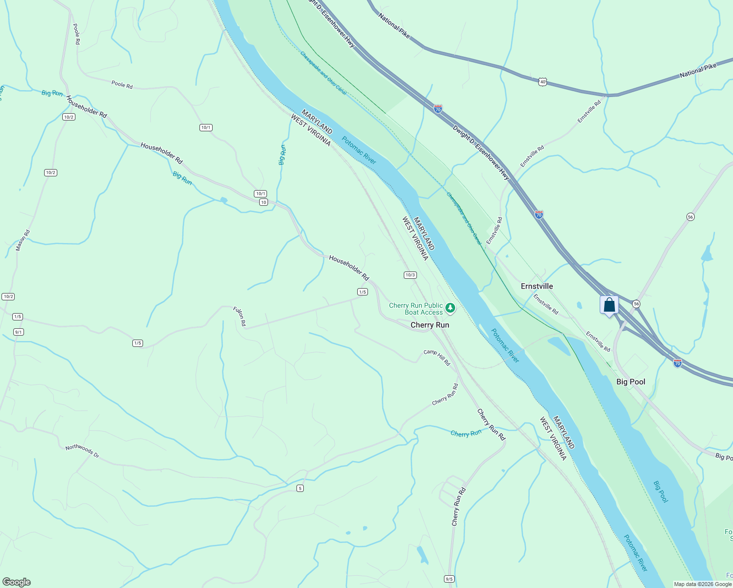 map of restaurants, bars, coffee shops, grocery stores, and more near 71 Fulton Road in Hedgesville