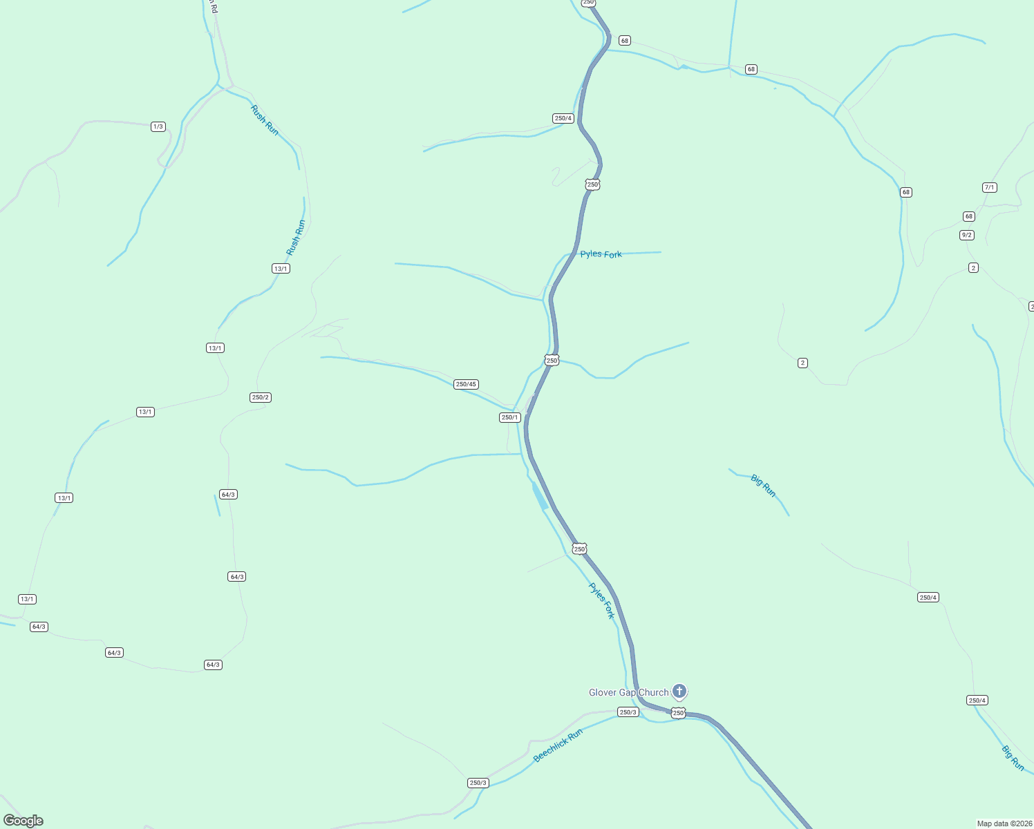 map of restaurants, bars, coffee shops, grocery stores, and more near 57 Pyles Fork Road in Metz