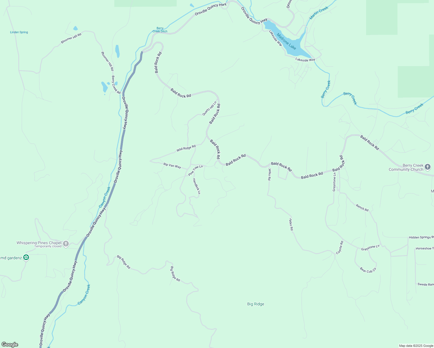 map of restaurants, bars, coffee shops, grocery stores, and more near 77 Webster Road in Berry Creek