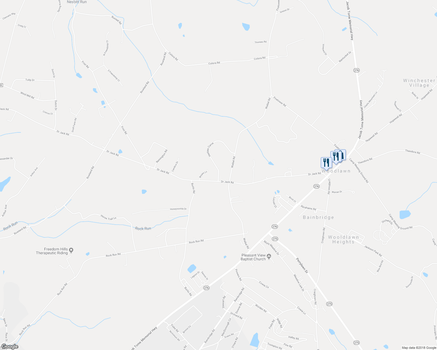 map of restaurants, bars, coffee shops, grocery stores, and more near 13 Herbies Curve in Port Deposit