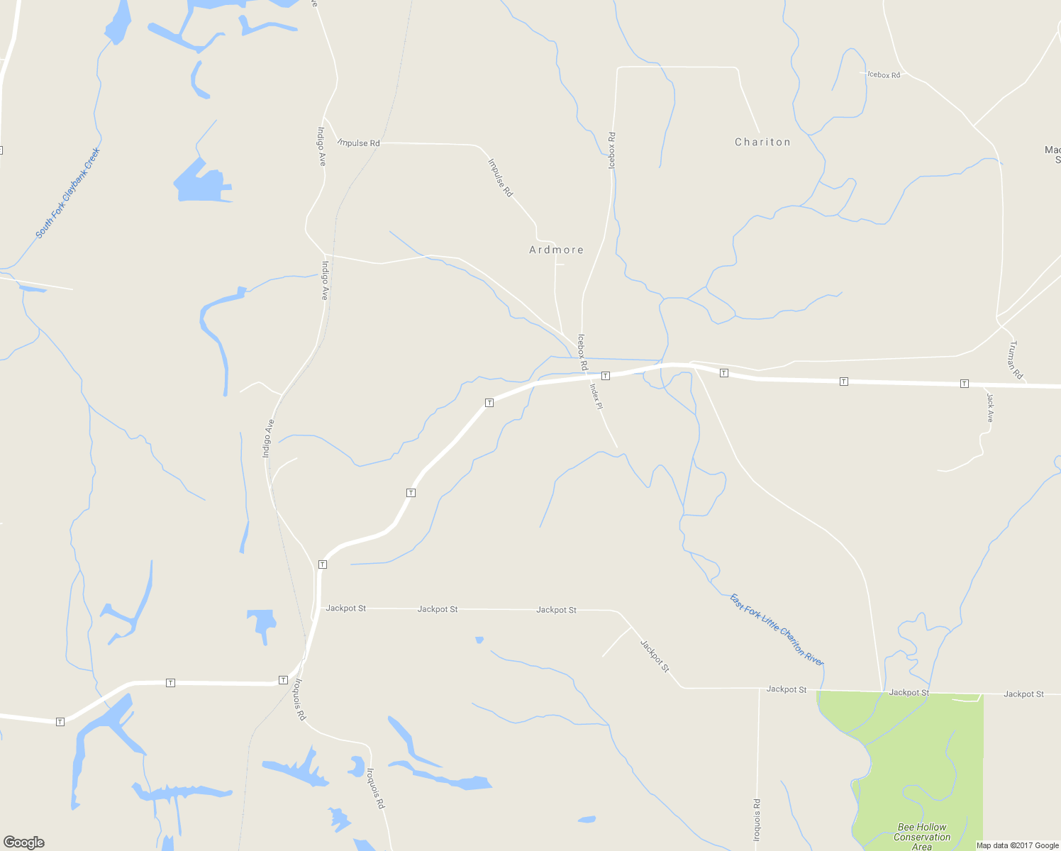 map of restaurants, bars, coffee shops, grocery stores, and more near 27180 State Highway T in Excello