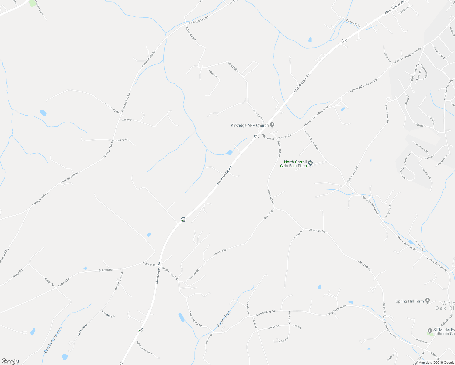 map of restaurants, bars, coffee shops, grocery stores, and more near 2127 Manchester Road in Westminster