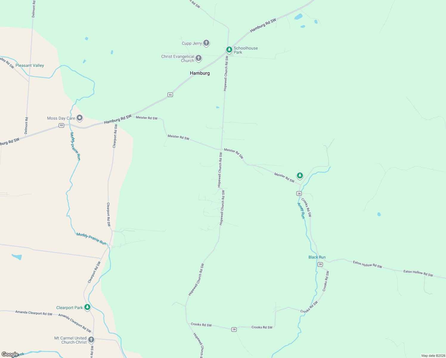 map of restaurants, bars, coffee shops, grocery stores, and more near 5930 Hopewell Church Road Southwest in Lancaster