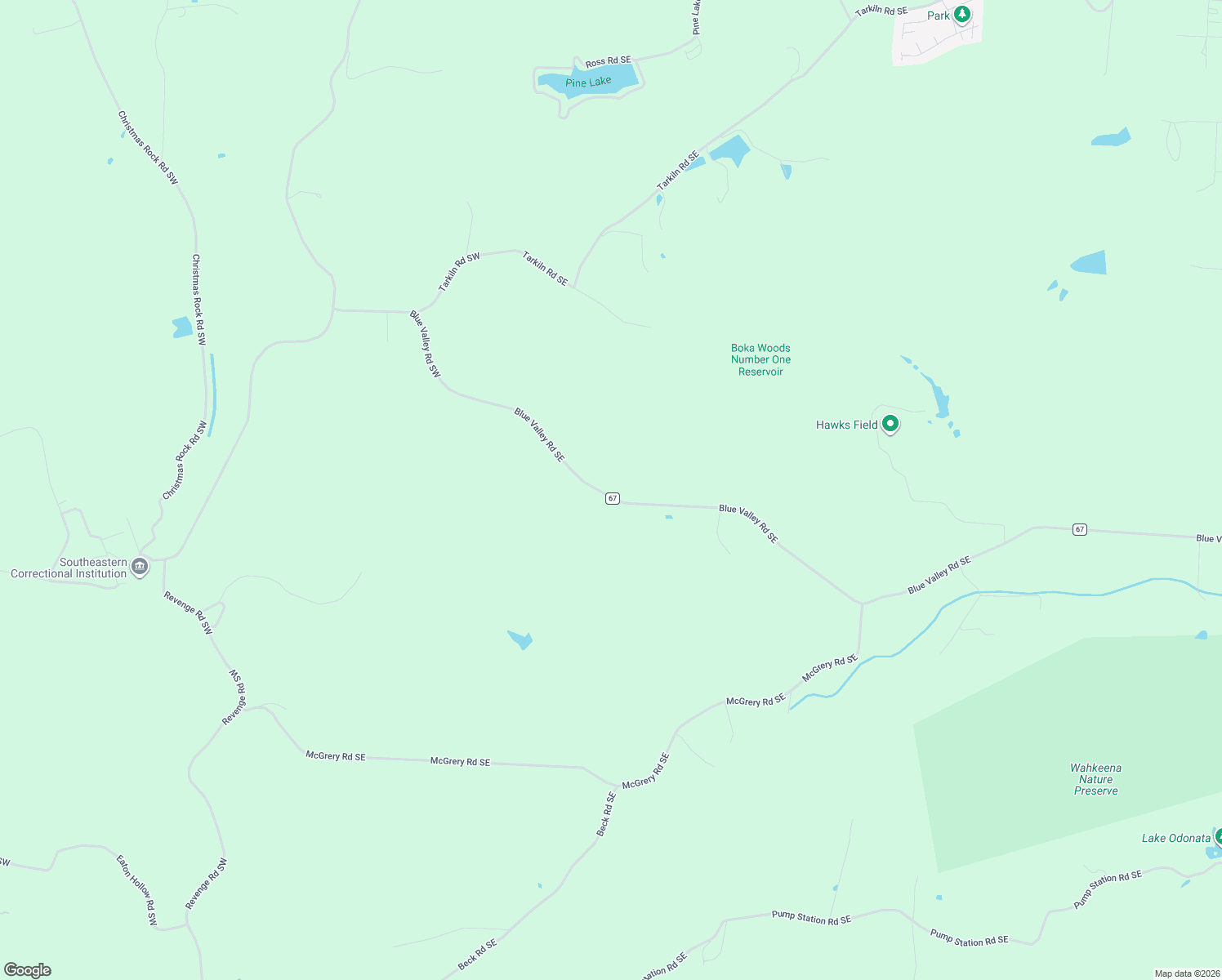 map of restaurants, bars, coffee shops, grocery stores, and more near 284 Blue Valley Road Southeast in Lancaster