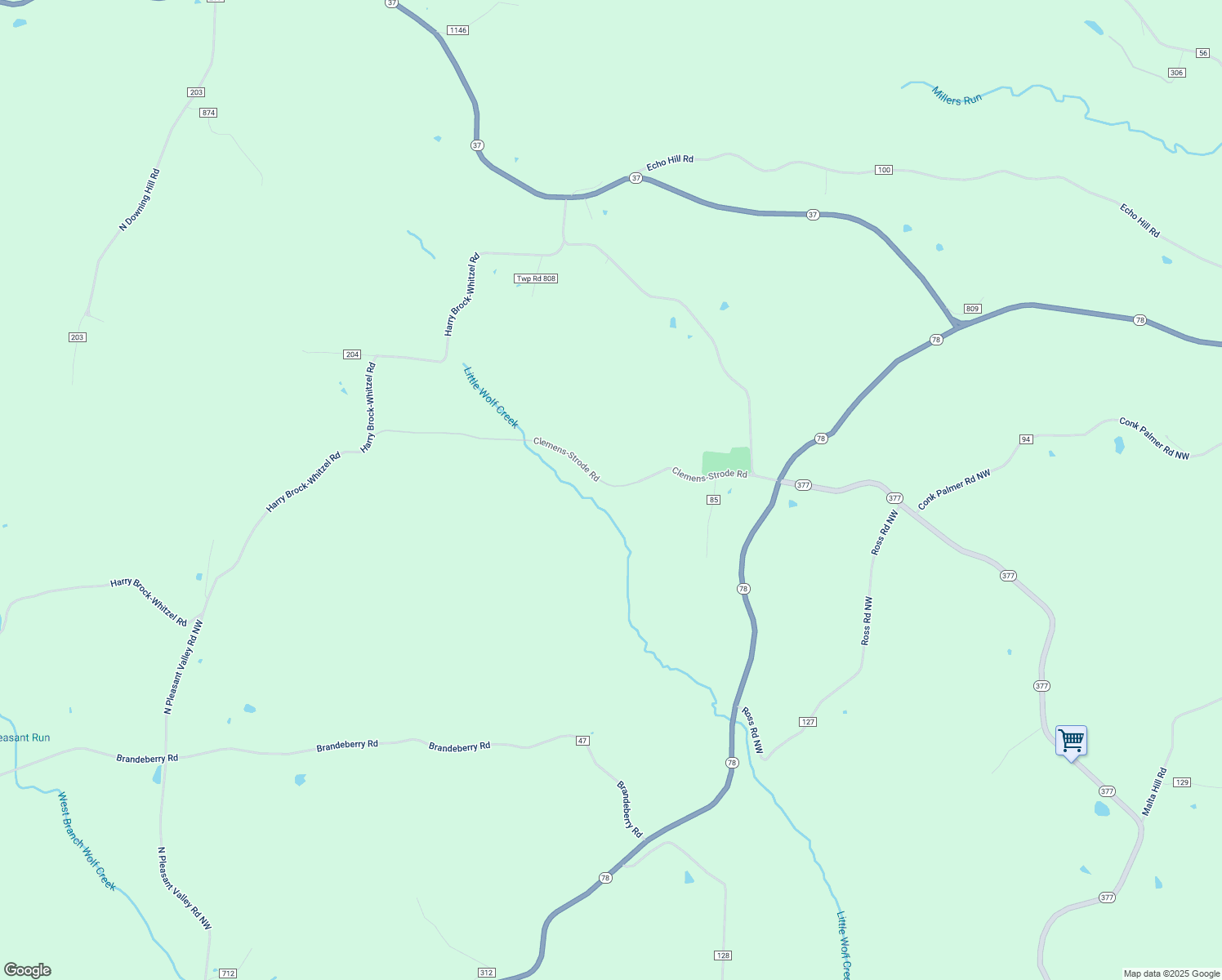 map of restaurants, bars, coffee shops, grocery stores, and more near 4303 Clemens-Strode Road in Malta