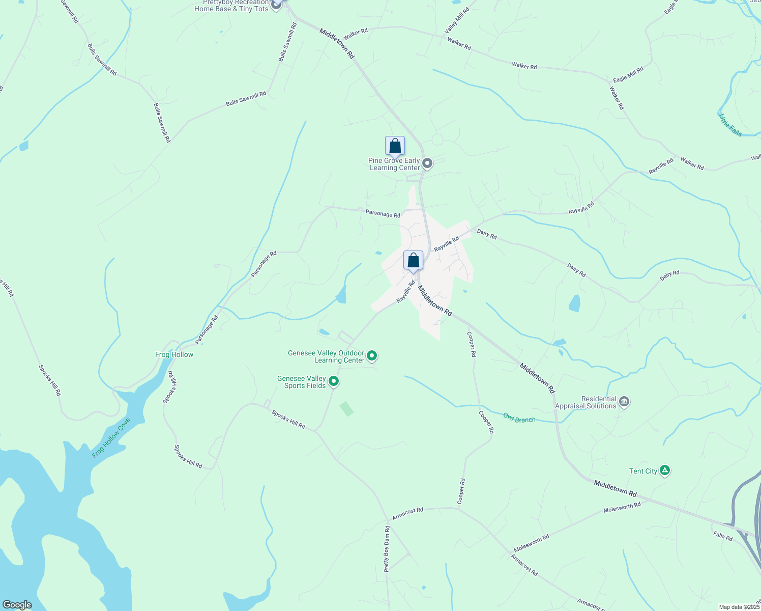 map of restaurants, bars, coffee shops, grocery stores, and more near 1624 Rayville Road in Parkton