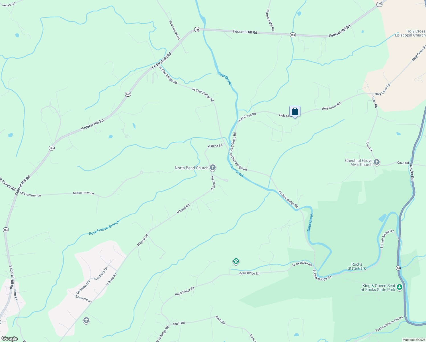 map of restaurants, bars, coffee shops, grocery stores, and more near 1249 North Bend Road in Jarrettsville