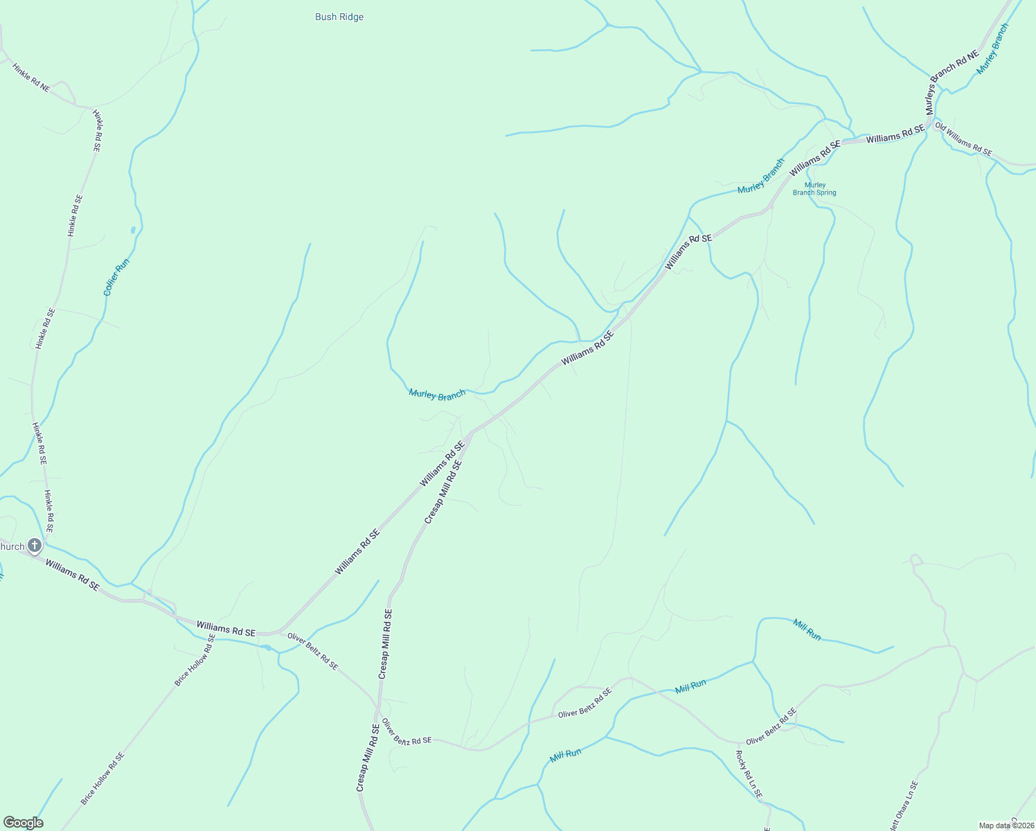map of restaurants, bars, coffee shops, grocery stores, and more near 17704 Williams Road Southeast in Flintstone