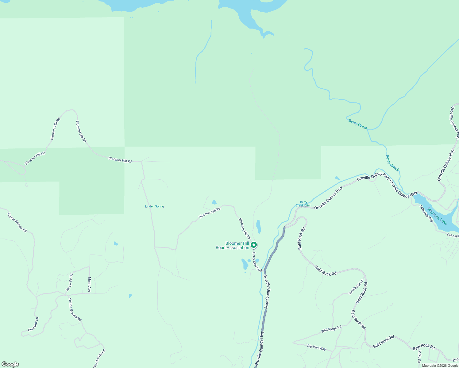 map of restaurants, bars, coffee shops, grocery stores, and more near 178 Bloomer Hill Road in Berry Creek