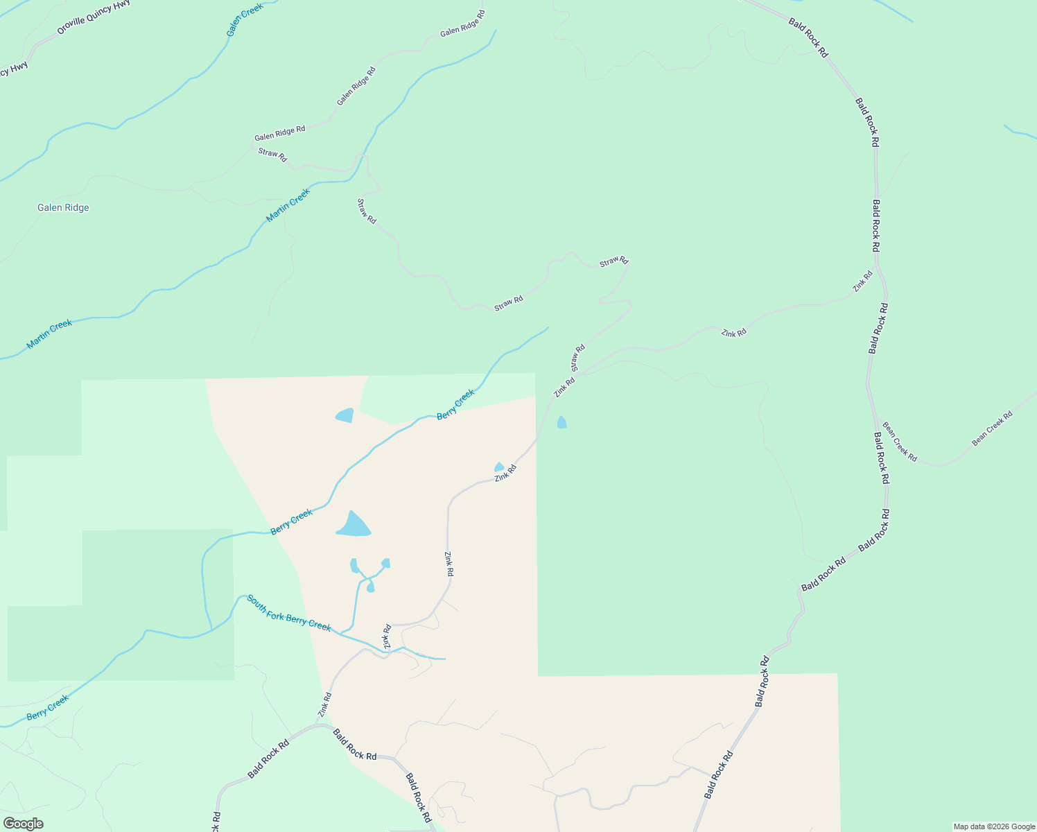 map of restaurants, bars, coffee shops, grocery stores, and more near 603 Zink Road in Berry Creek