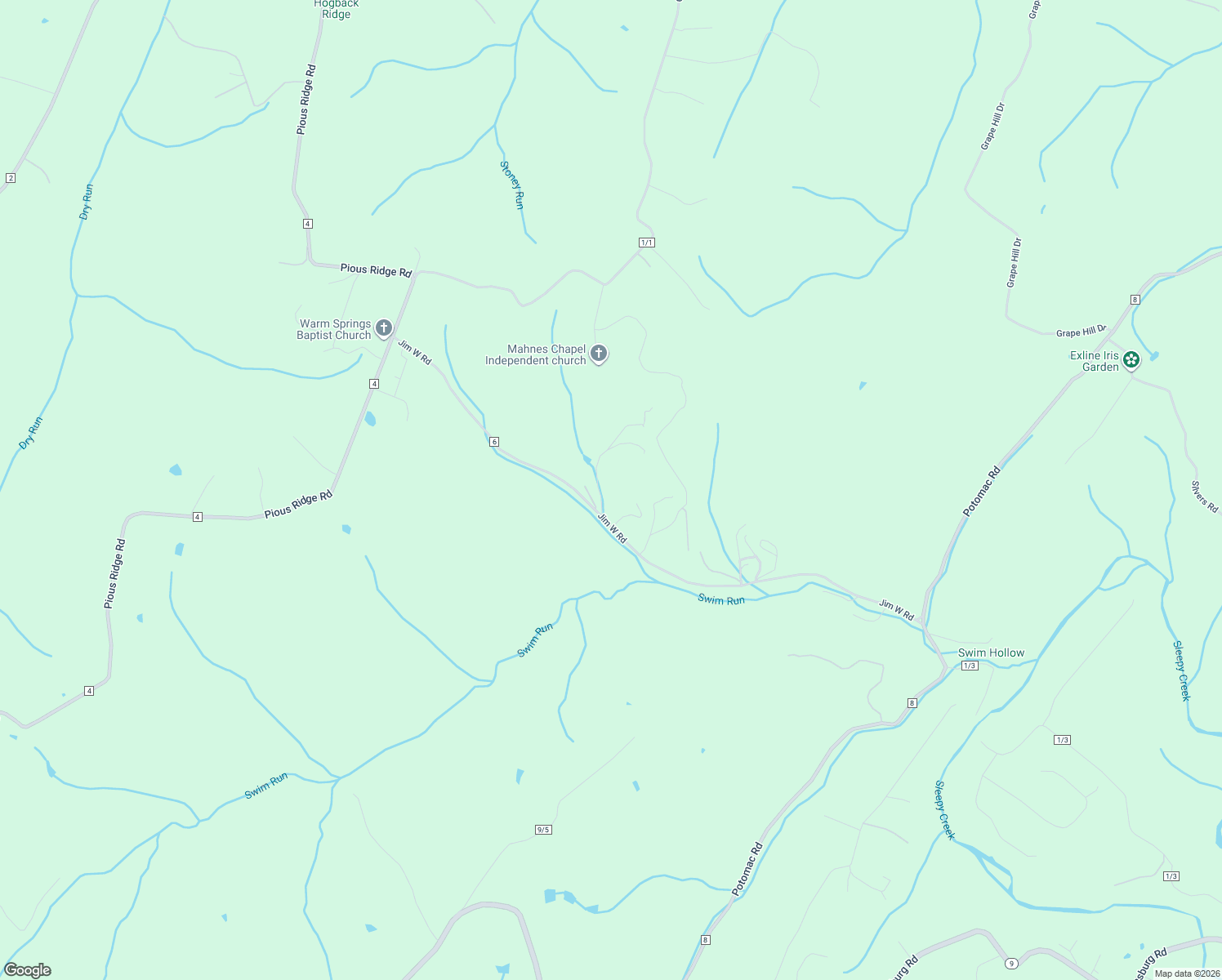 map of restaurants, bars, coffee shops, grocery stores, and more near 831 Jim Woods Road in Berkeley Springs