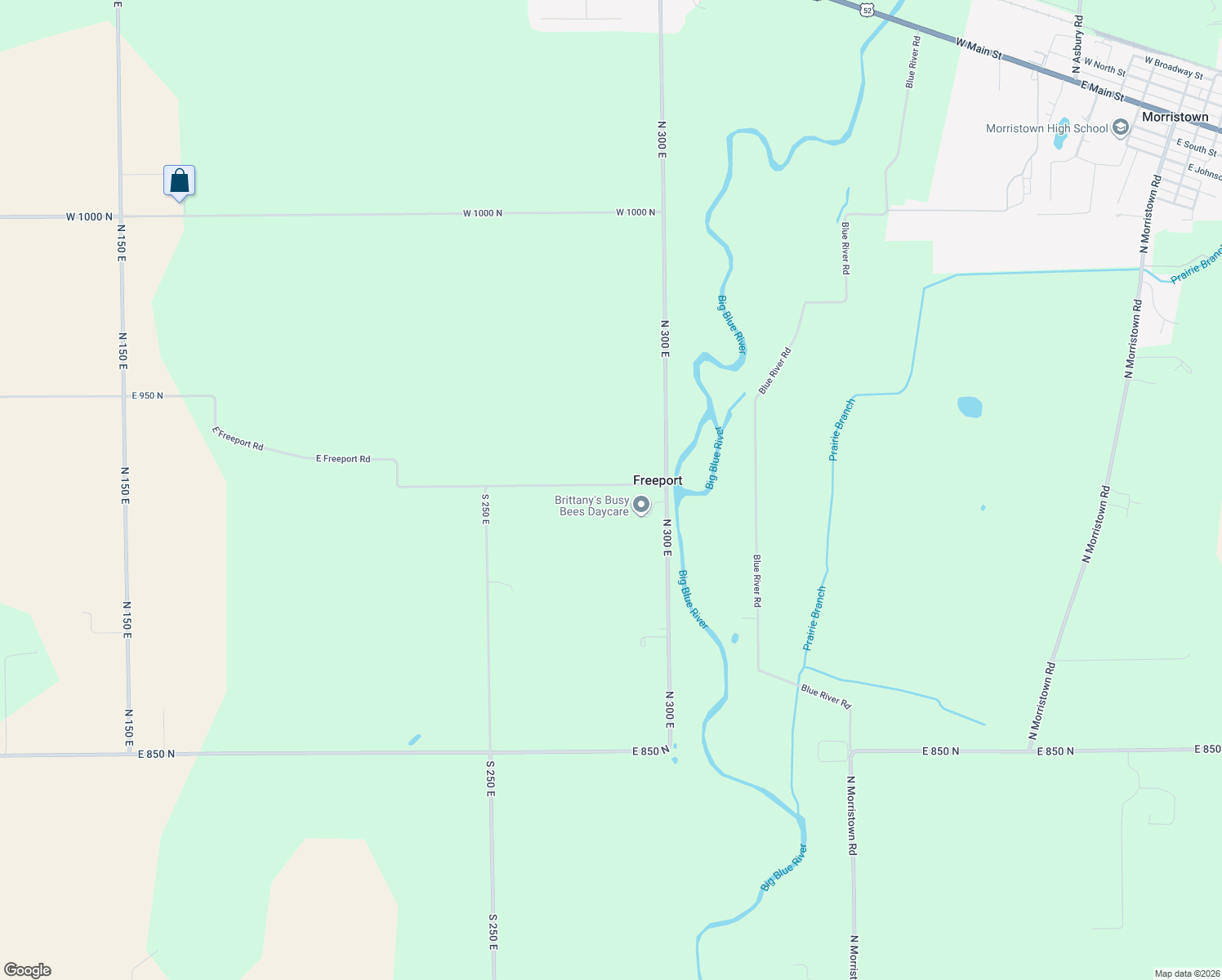 map of restaurants, bars, coffee shops, grocery stores, and more near 2903 East Freeport Road in Morristown