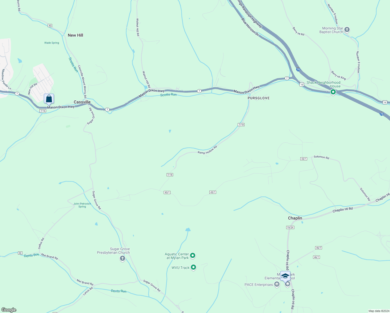 map of restaurants, bars, coffee shops, grocery stores, and more near in Cassville