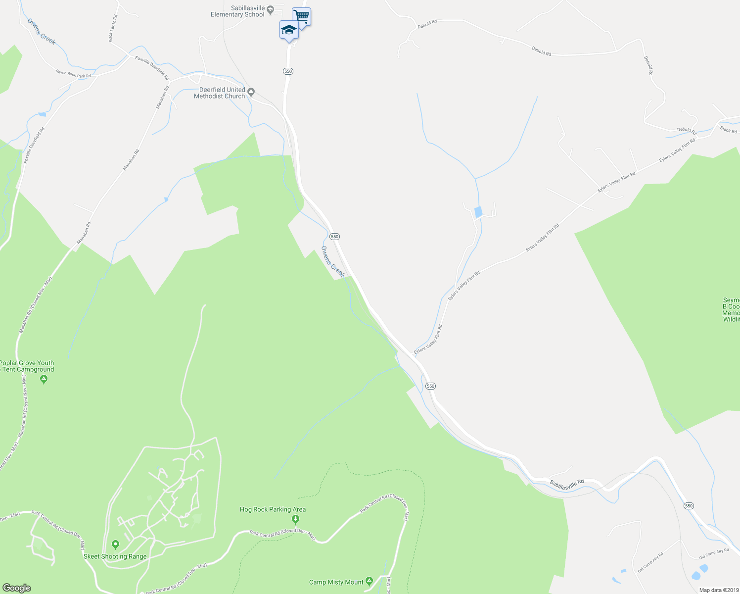 map of restaurants, bars, coffee shops, grocery stores, and more near 15498 Sabillasville Road in Sabillasville