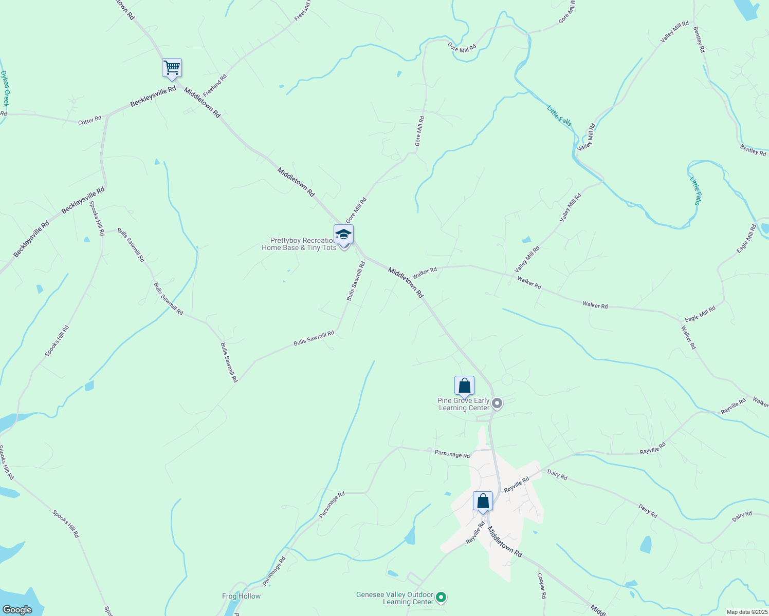 map of restaurants, bars, coffee shops, grocery stores, and more near 19706 Middletown Road in Freeland