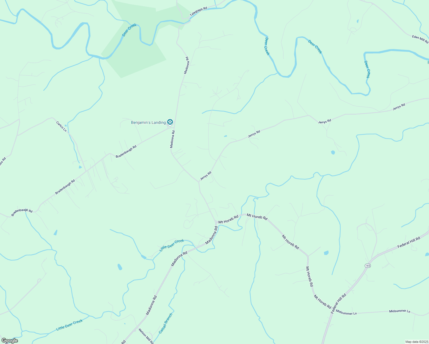 map of restaurants, bars, coffee shops, grocery stores, and more near 2313 Jerrys Road in Street