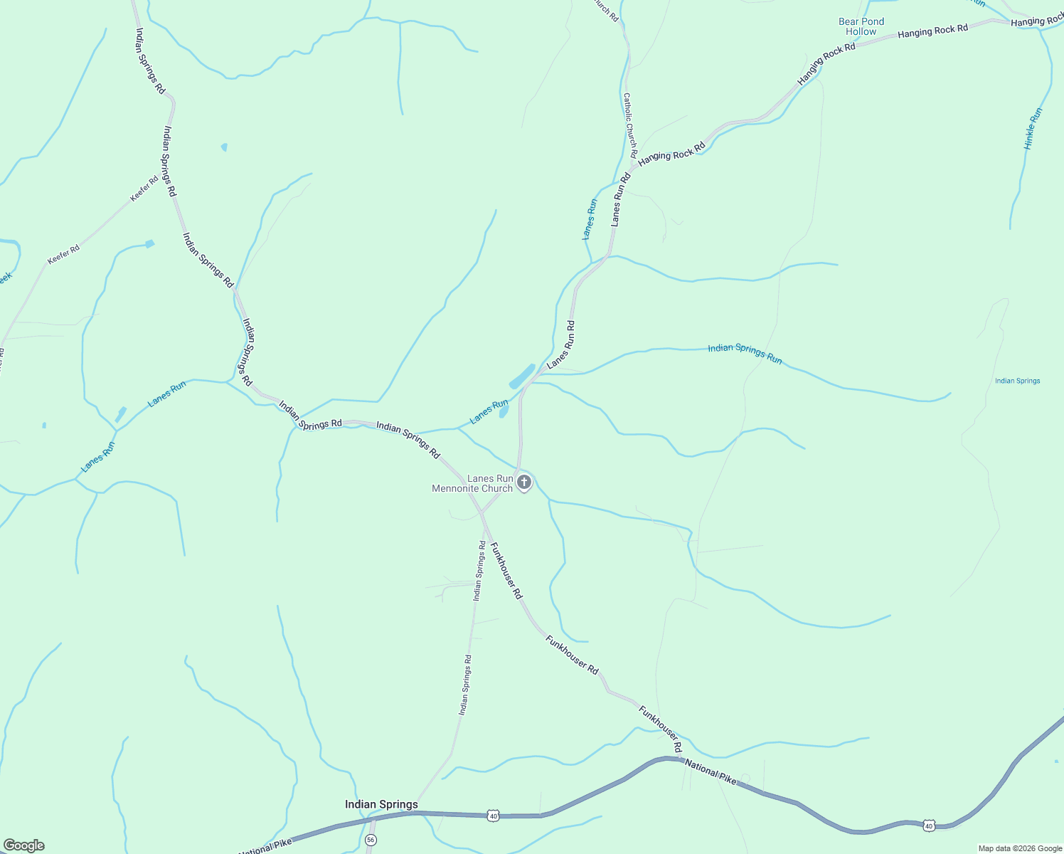 map of restaurants, bars, coffee shops, grocery stores, and more near 12829 Lanes Run Road in Big Pool