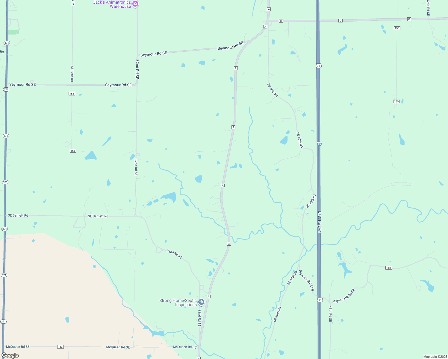 map of restaurants, bars, coffee shops, grocery stores, and more near State Route A in Saint Joseph