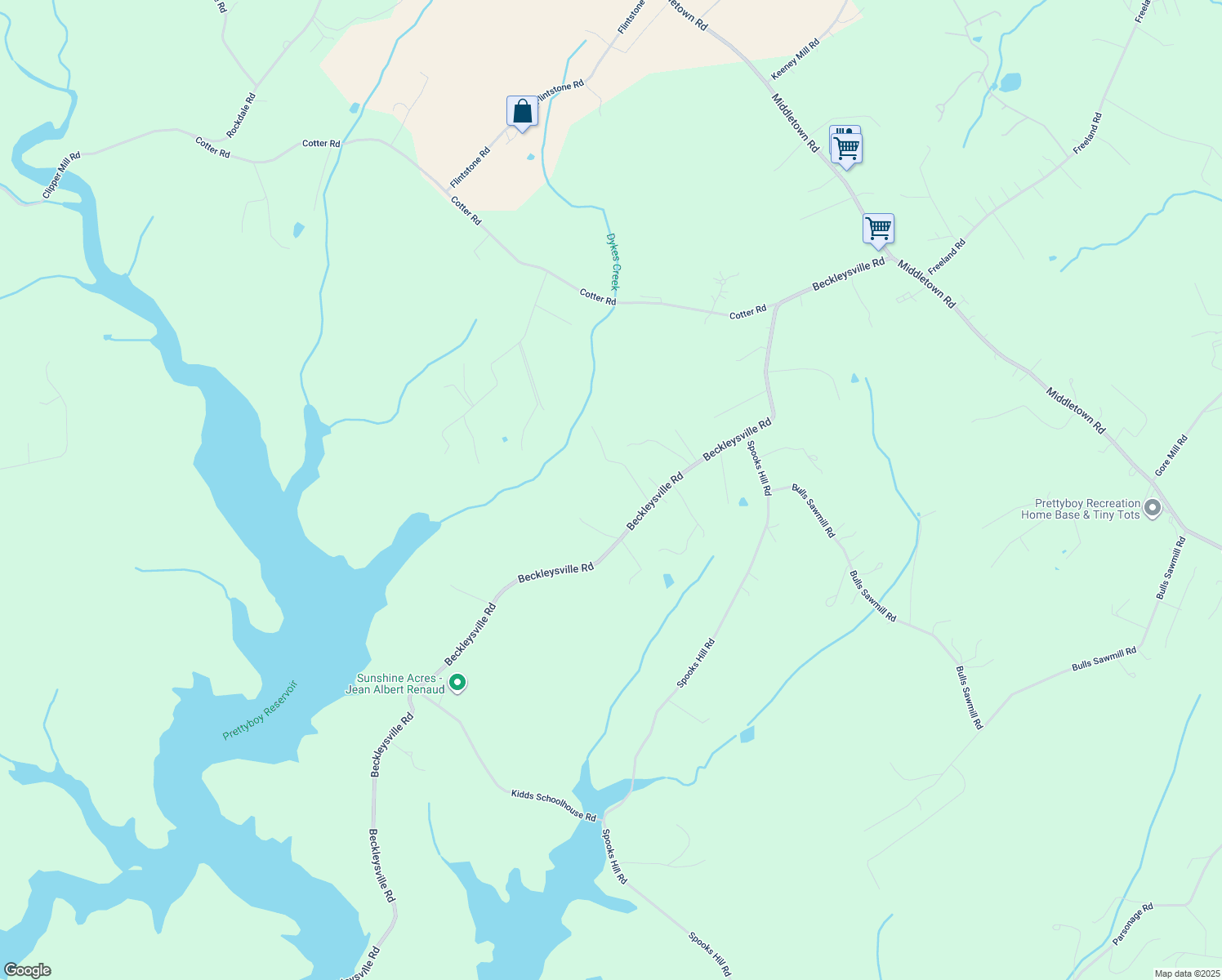 map of restaurants, bars, coffee shops, grocery stores, and more near 19636 Spooks Hill Road in Freeland