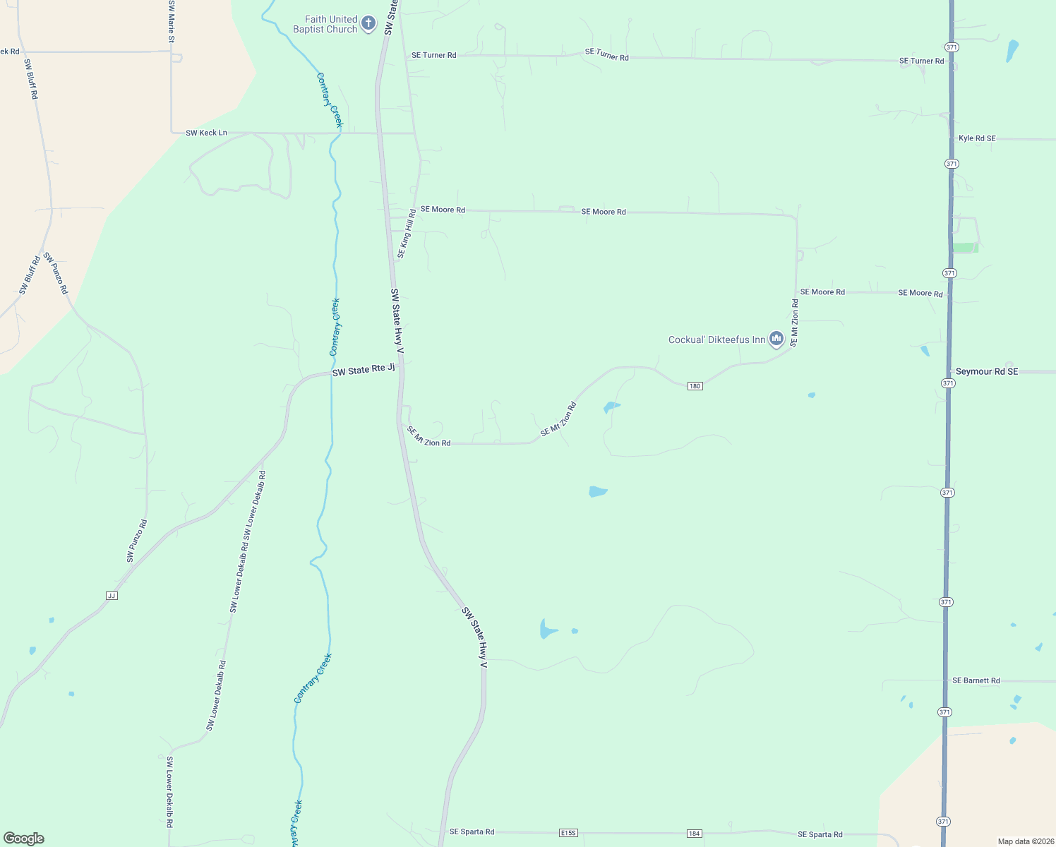 map of restaurants, bars, coffee shops, grocery stores, and more near 205 Southeast Mount Zion Road in Saint Joseph