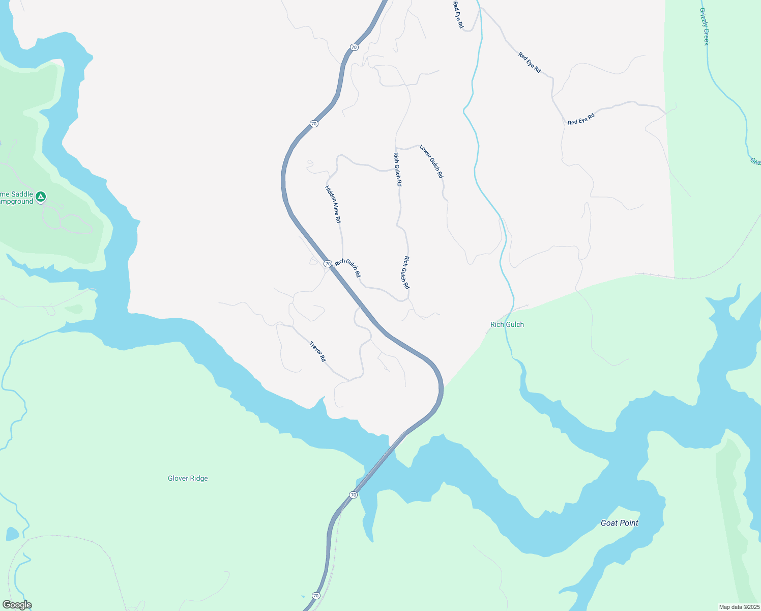 map of restaurants, bars, coffee shops, grocery stores, and more near 172 Rich Gulch Road in Oroville