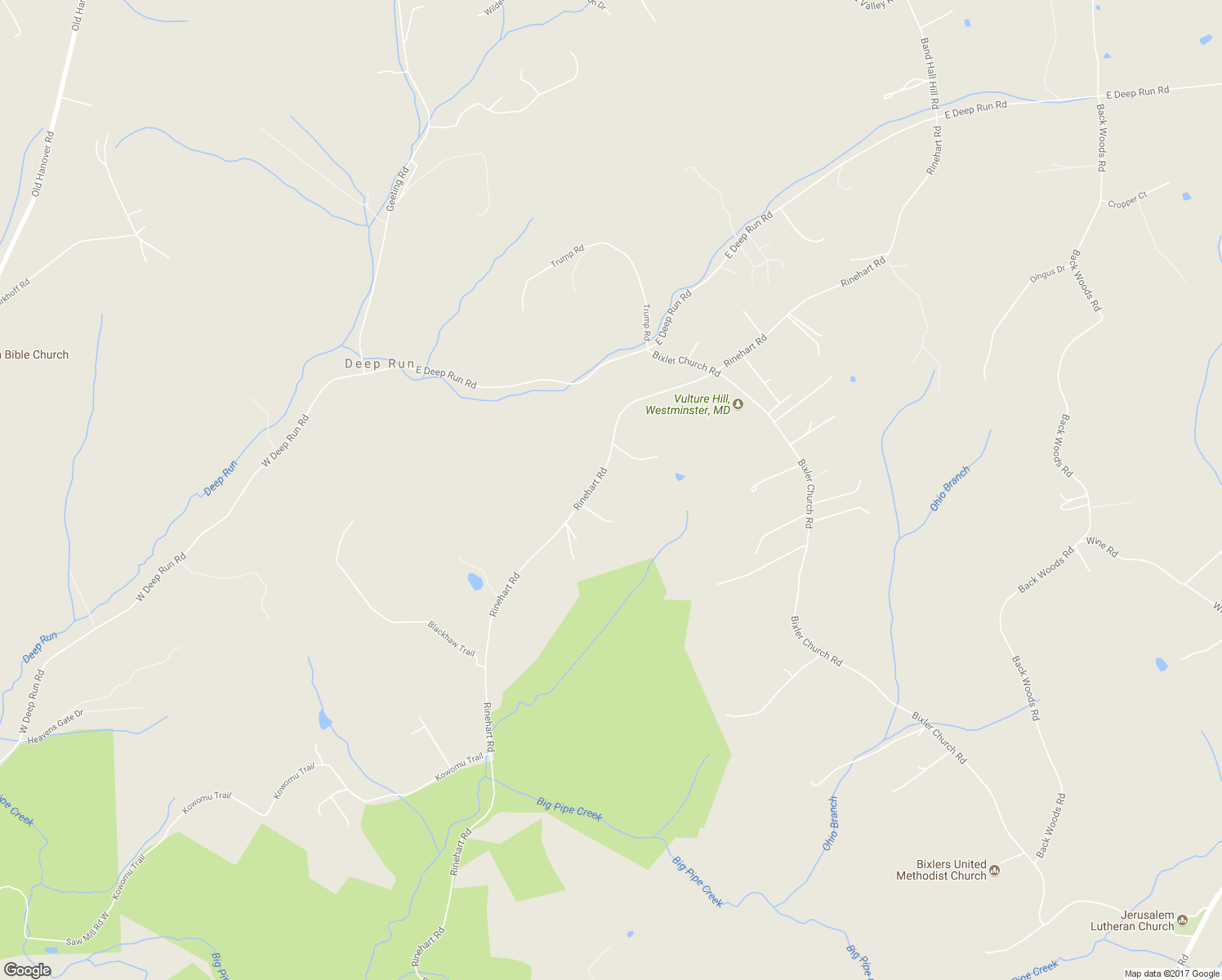 map of restaurants, bars, coffee shops, grocery stores, and more near 3831 Rinehart Road in Westminster