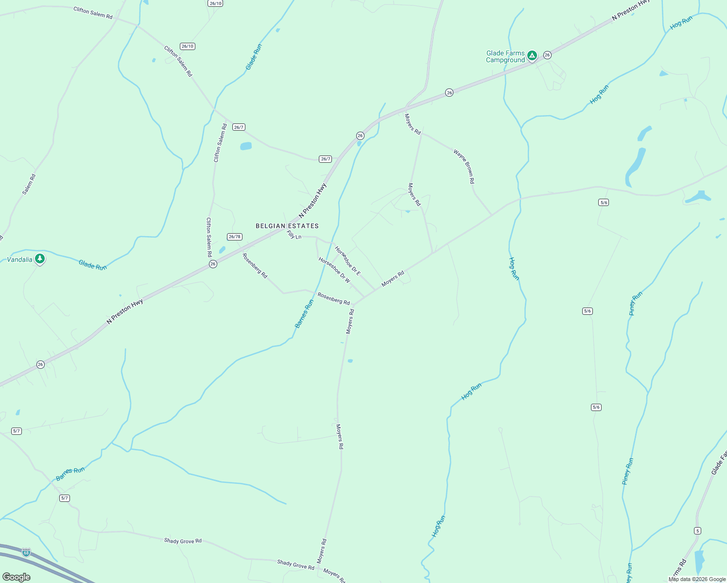 map of restaurants, bars, coffee shops, grocery stores, and more near 3031 County Route 26/9 in Bruceton Mills
