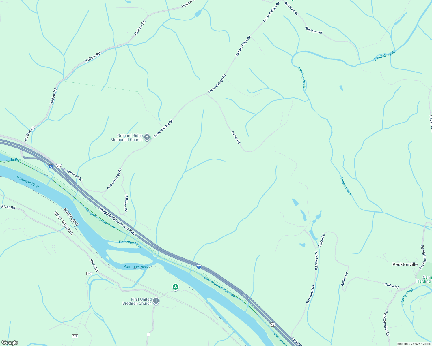 map of restaurants, bars, coffee shops, grocery stores, and more near 8903 Corner Road in Hancock