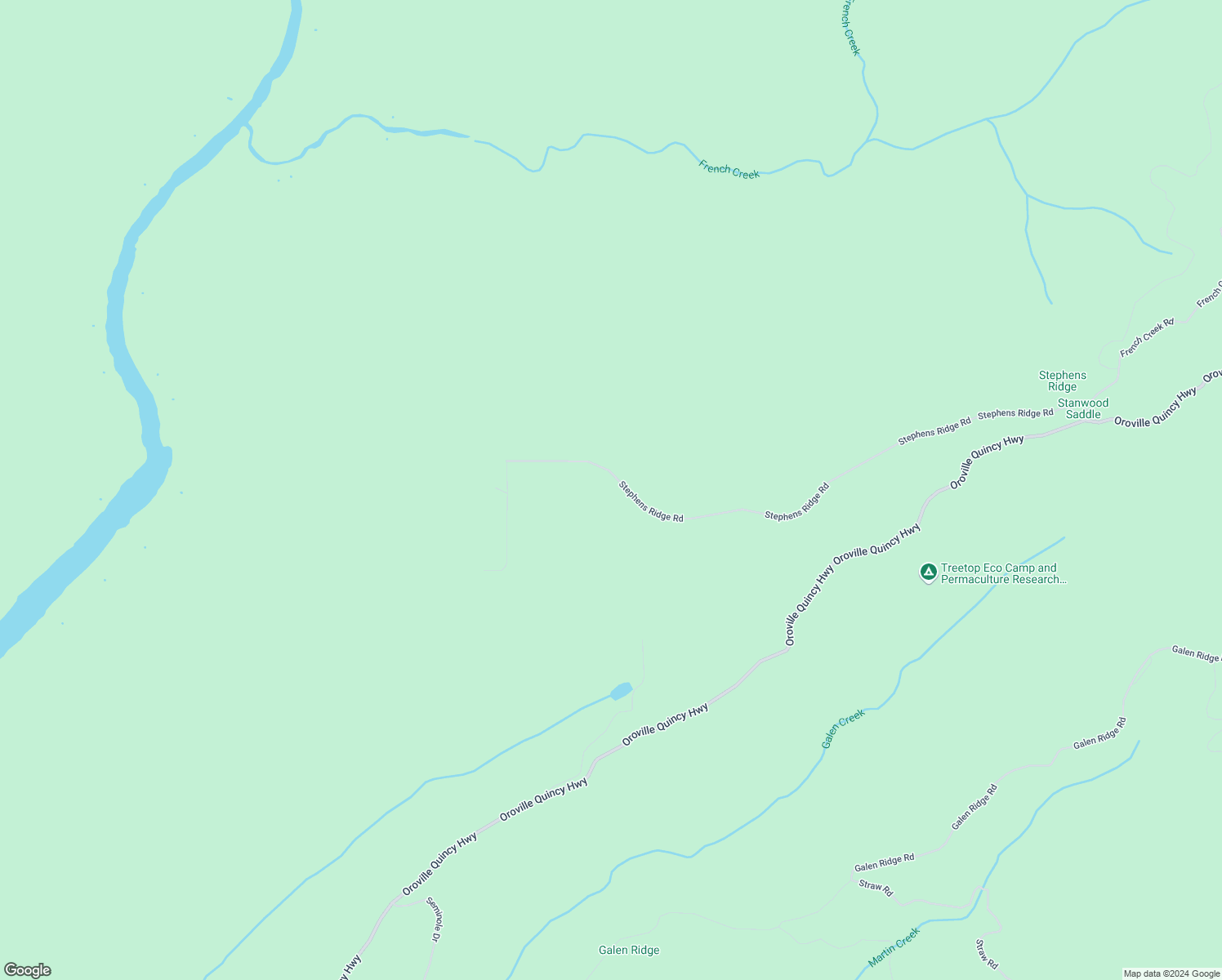 map of restaurants, bars, coffee shops, grocery stores, and more near 2 Stephens Ridge Road in Berry Creek
