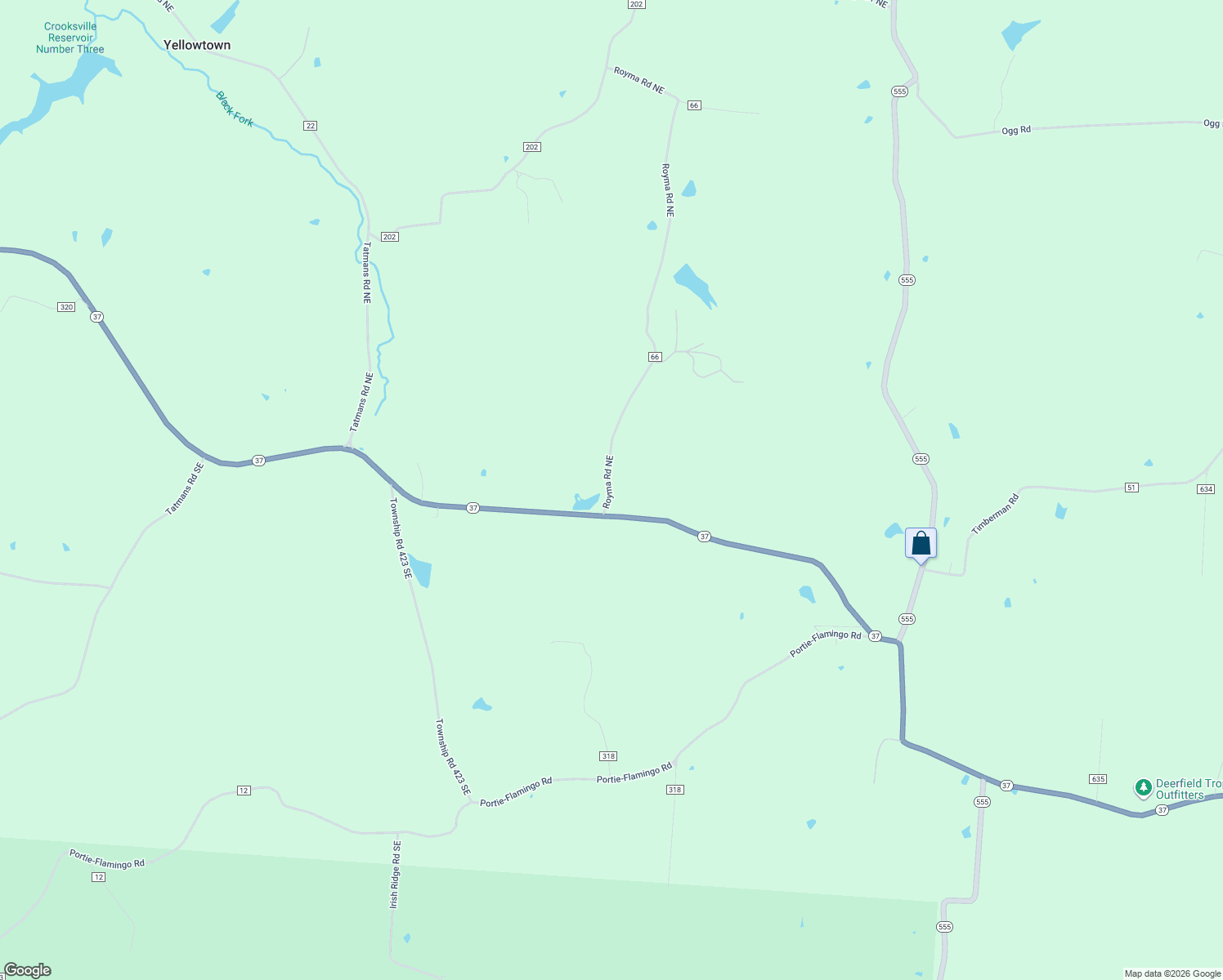 map of restaurants, bars, coffee shops, grocery stores, and more near 9 Royma Road Northeast in Perry County