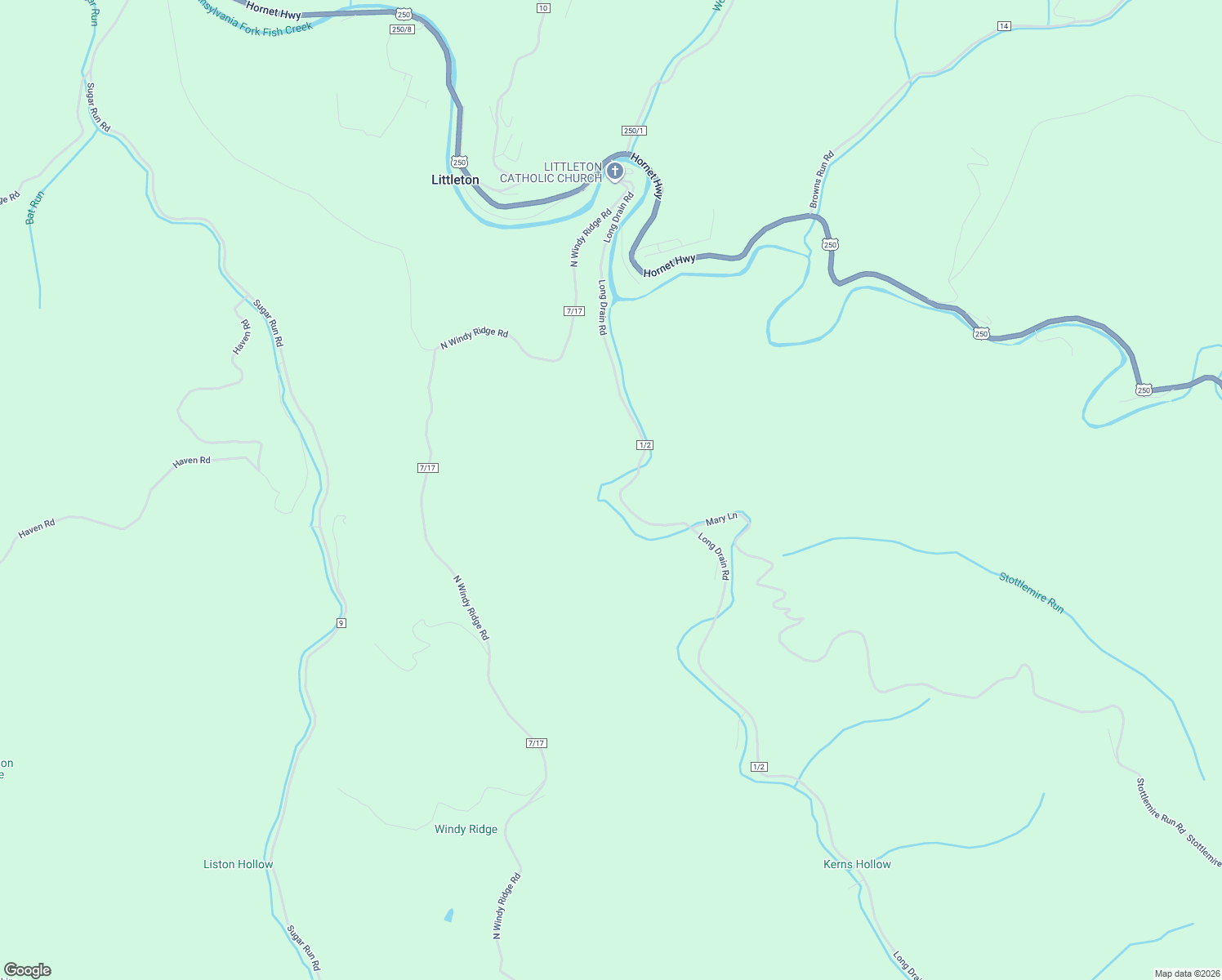 map of restaurants, bars, coffee shops, grocery stores, and more near 1032 Long Drain Road in Littleton